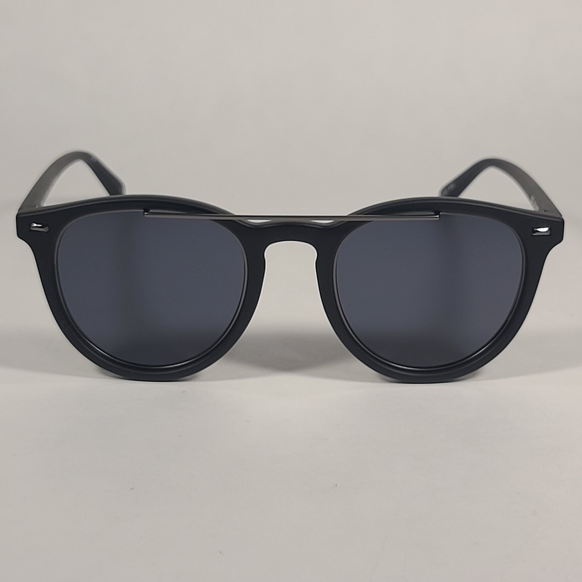 Le Specs Fire Starter Claw Round Sunglasses Matte Black Frame Gray Tinted Lens LSP1902039 - Sunglasses