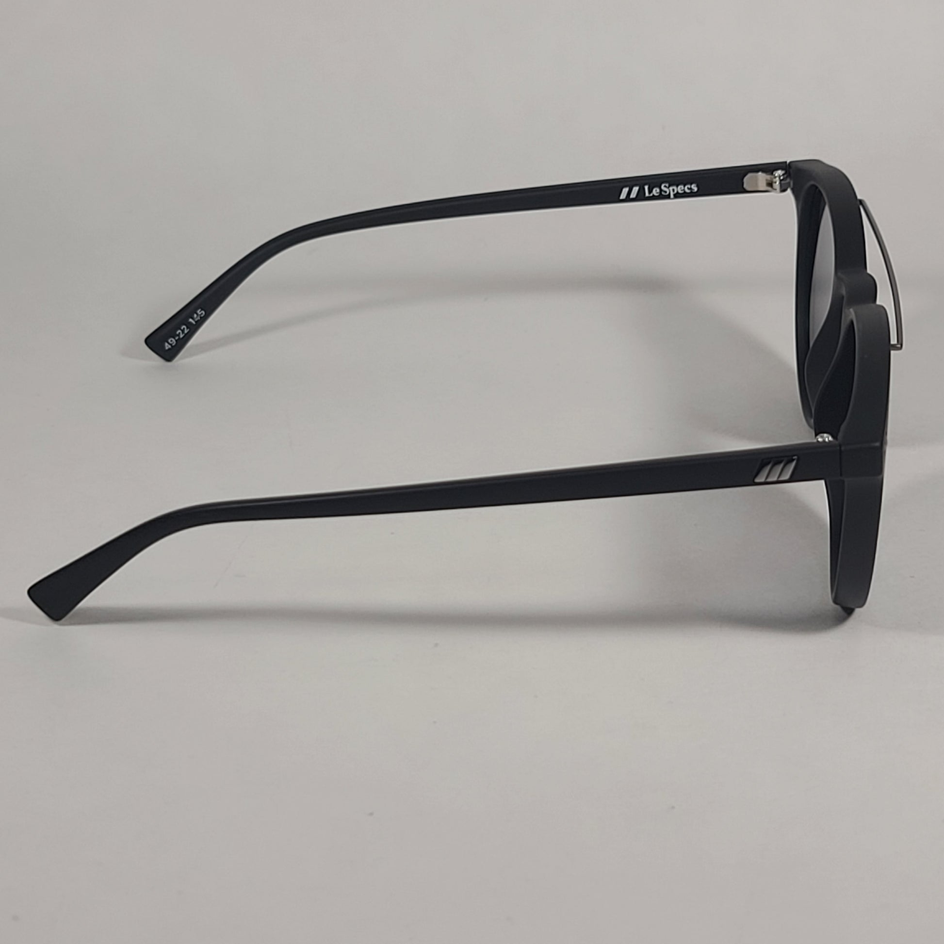 Le Specs Fire Starter Claw Round Sunglasses Matte Black Frame Gray Tinted Lens LSP1902039 - Sunglasses