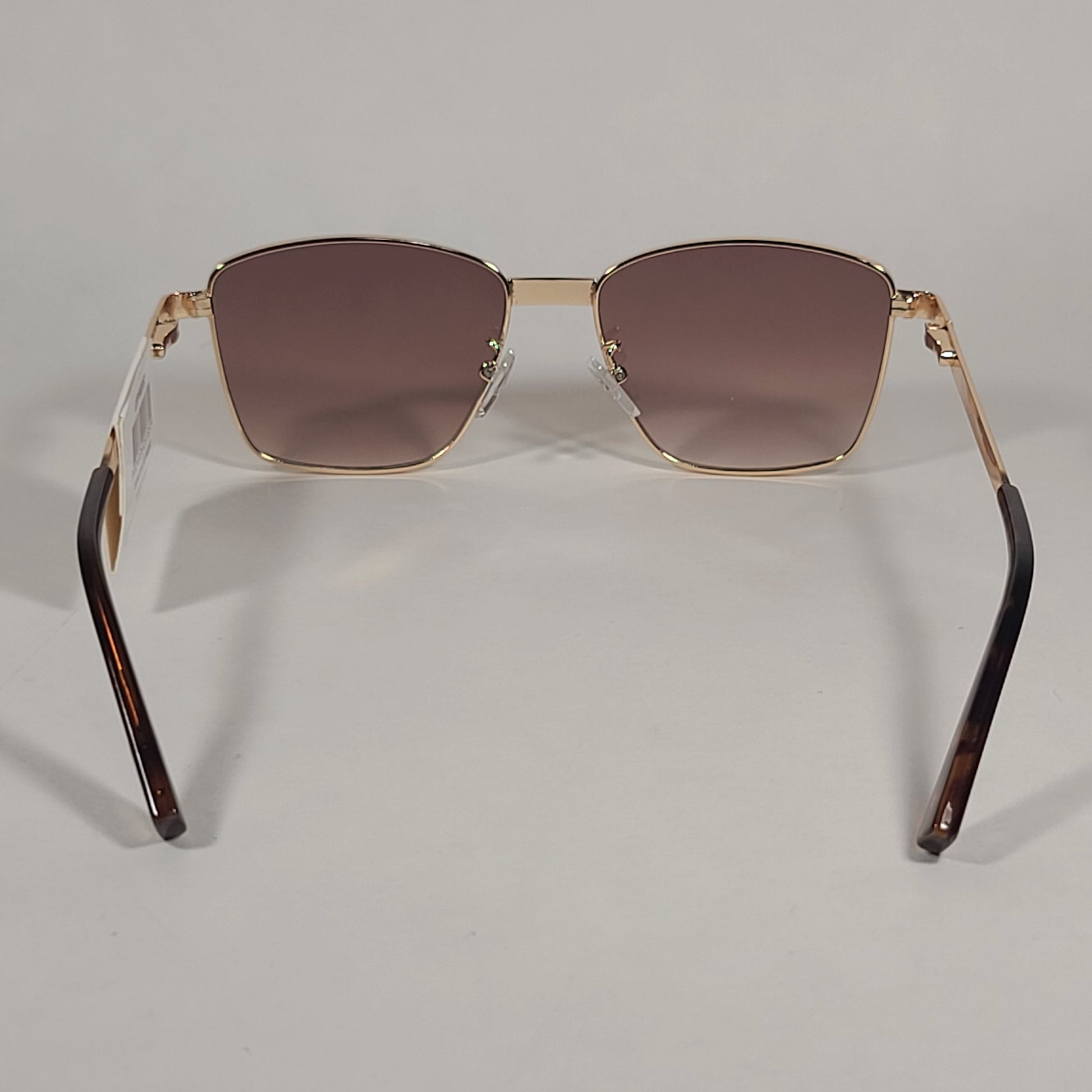 Le Specs Supastar Square Sunglasses Bright Gold Metal Frame Brown Gradient Lens LSP1902057 - Sunglasses