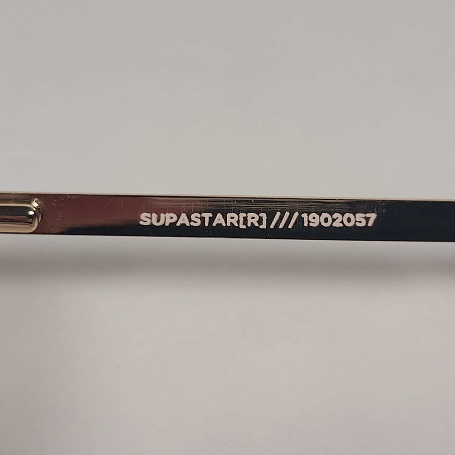 Le Specs Supastar Square Sunglasses Bright Gold Metal Frame Brown Gradient Lens LSP1902057 - Sunglasses
