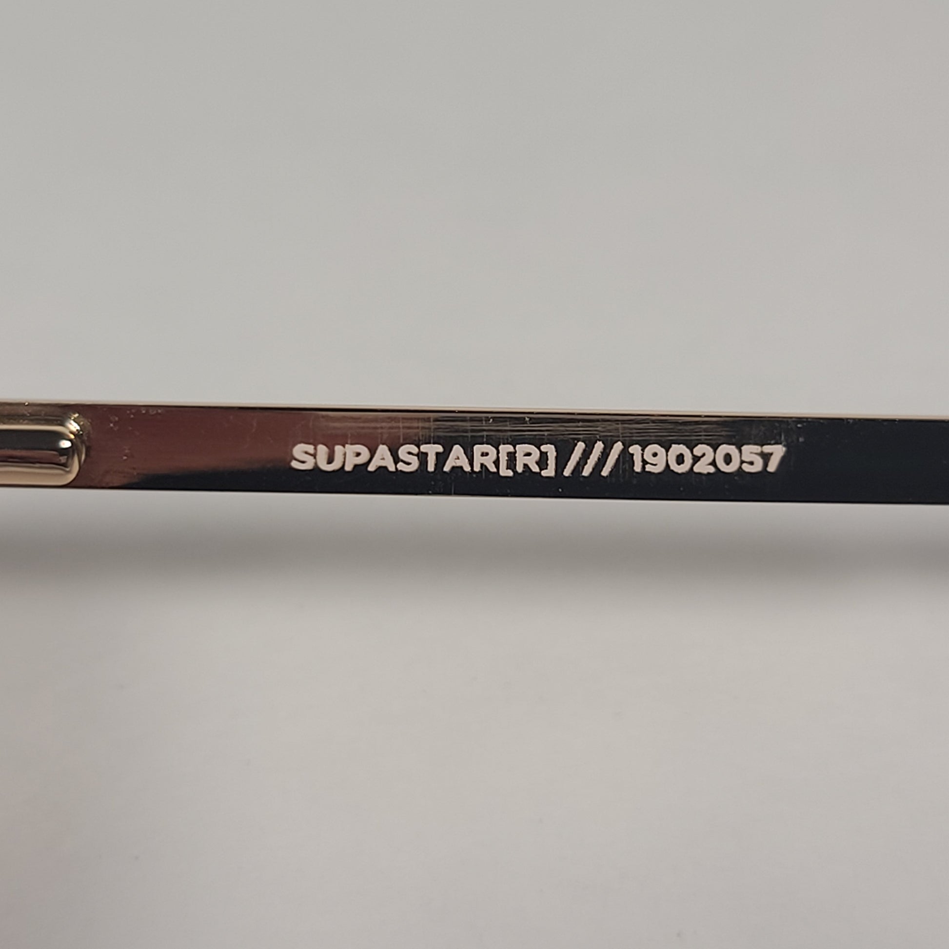 Le Specs Supastar Square Sunglasses Bright Gold Metal Frame Brown Gradient Lens LSP1902057 - Sunglasses
