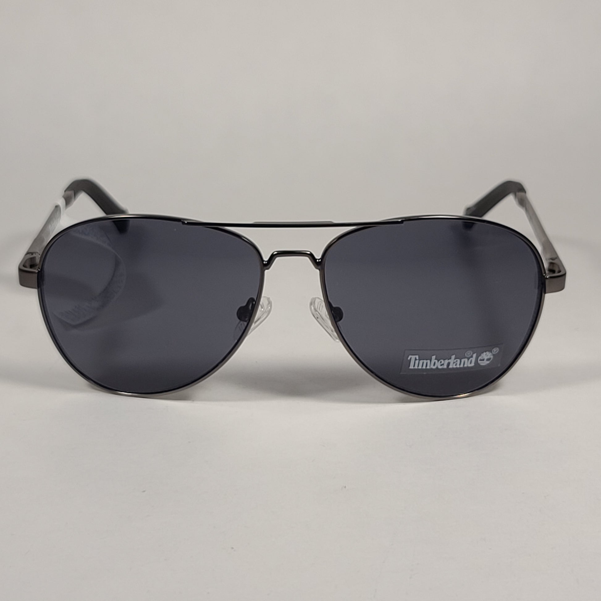 Timberland Aviator Sunglasses Gunmetal Gray Frame Gray Tinted Lens TB7147 09A - Sunglasses