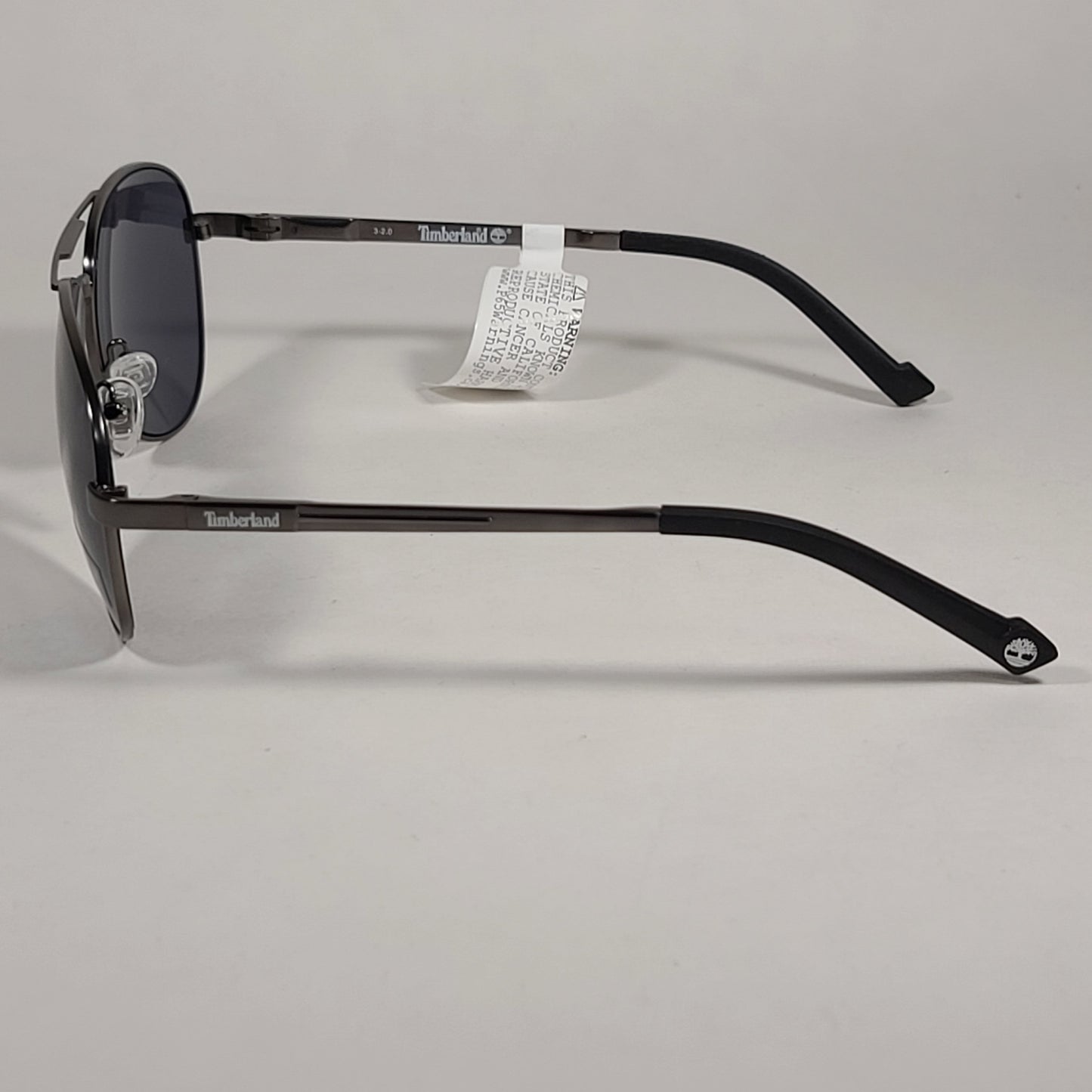 Timberland Aviator Sunglasses Gunmetal Gray Frame Gray Tinted Lens TB7147 09A - Sunglasses
