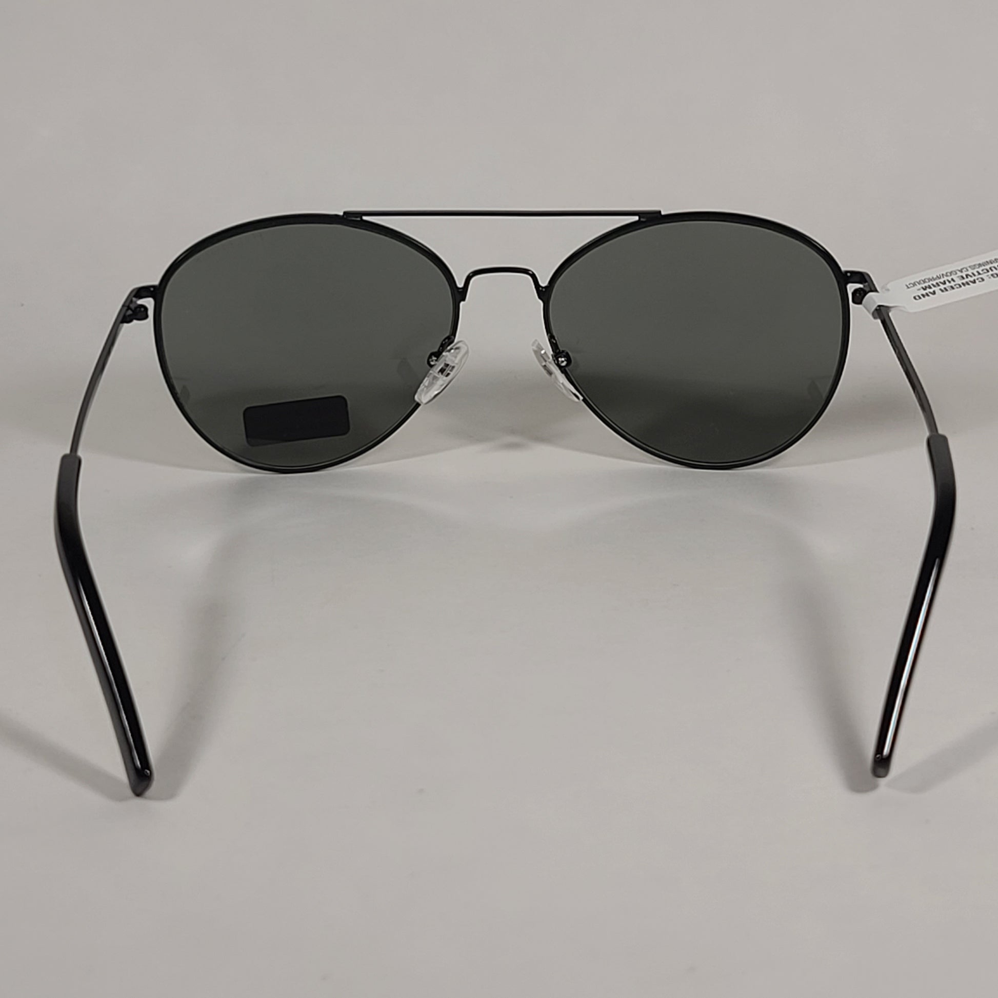 Tommy Hilfiger Reign Small Aviator Sunglasses Shiny Black Frame Green Tinted Lens REIGN MM OM508 - Sunglasses