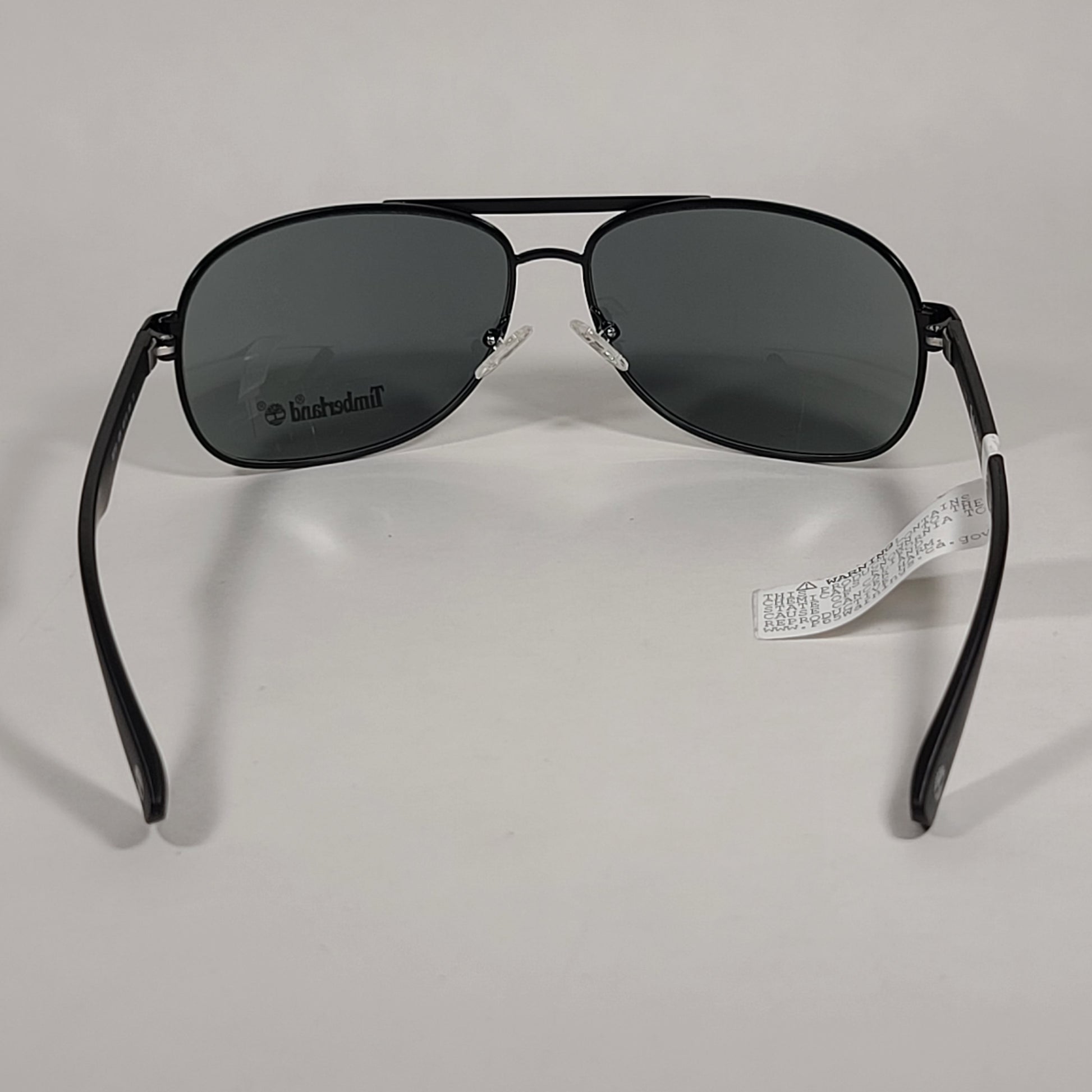 Timberland Aviator Sunglasses Matte Black Frame Green Lens TB7151 02N - Sunglasses