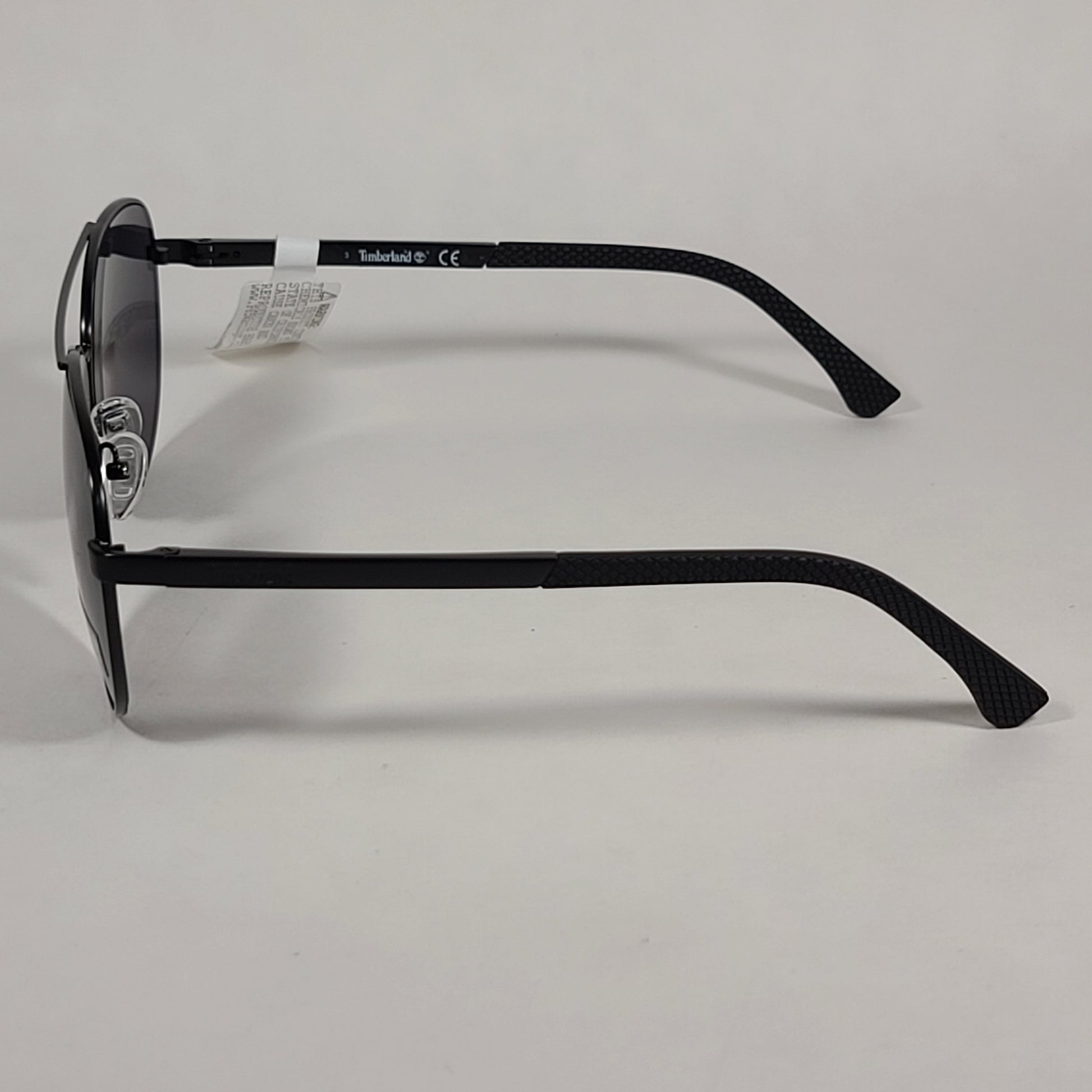 Timberland Aviator Sunglasses Black Metal Frame Gray Lens TB7210 02A - Sunglasses