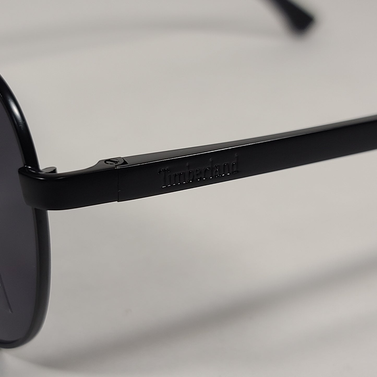 Timberland Aviator Sunglasses Black Metal Frame Gray Lens TB7210 02A - Sunglasses