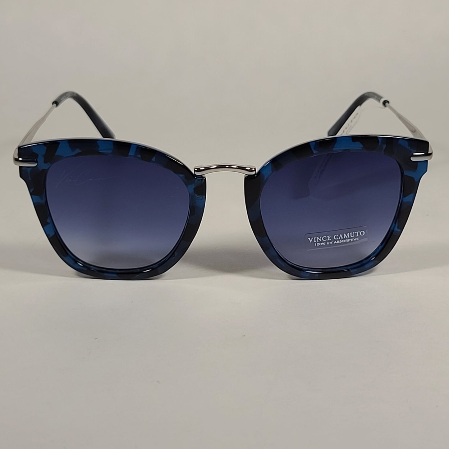 Vince Camuto Cat Eye Sunglasses Blue Tortoise And Silver Frame Blue Gradient Lens VC898 BLTS - Sunglasses