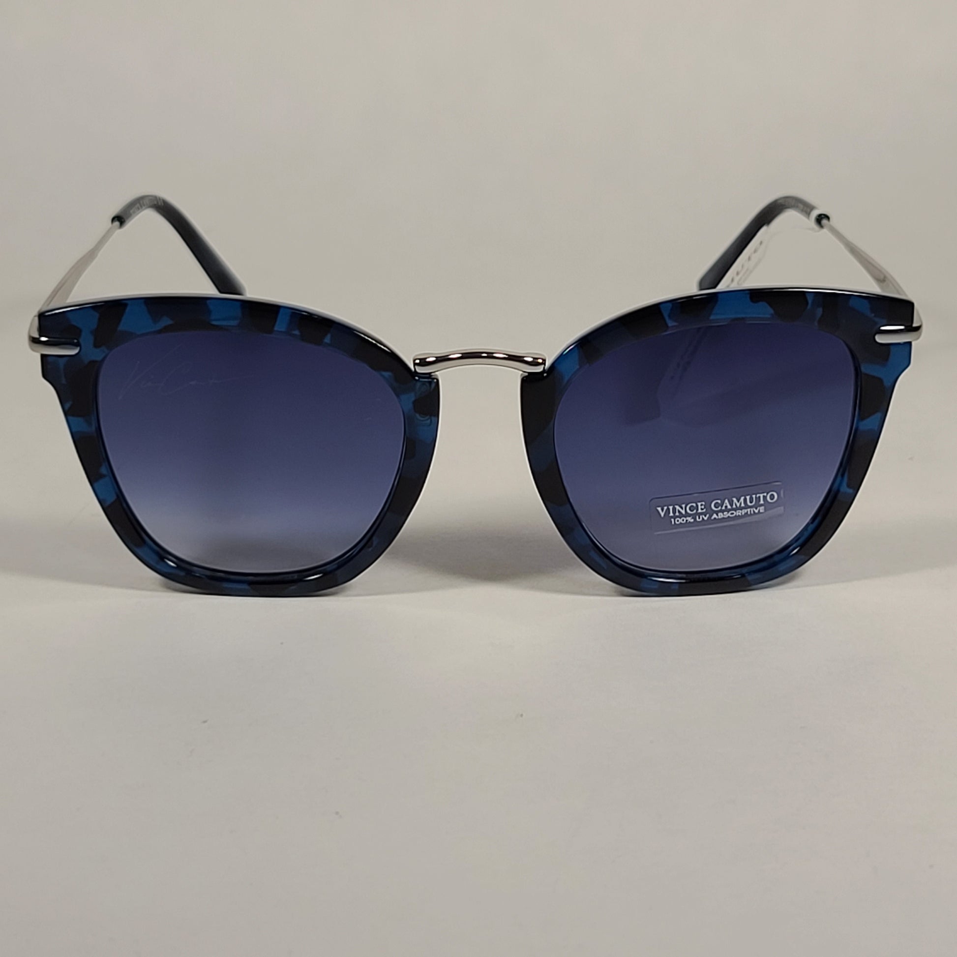 Vince Camuto Cat Eye Sunglasses Blue Tortoise And Silver Frame Blue Gradient Lens VC898 BLTS - Sunglasses