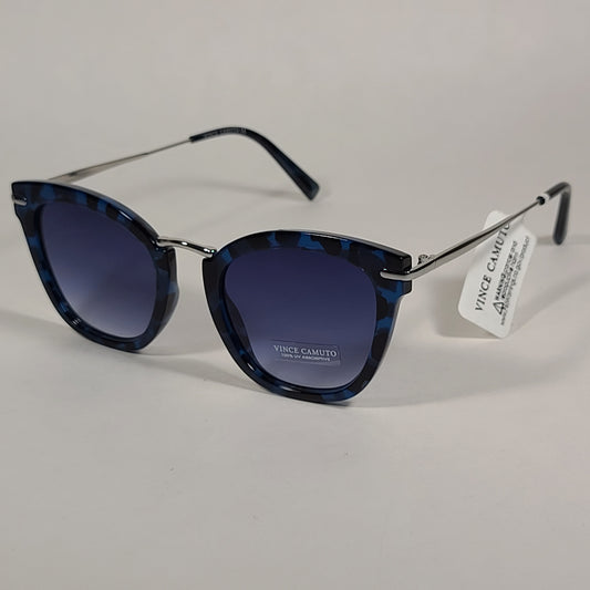 Vince Camuto Cat Eye Sunglasses Blue Tortoise And Silver Frame Blue Gradient Lens VC898 BLTS - Sunglasses