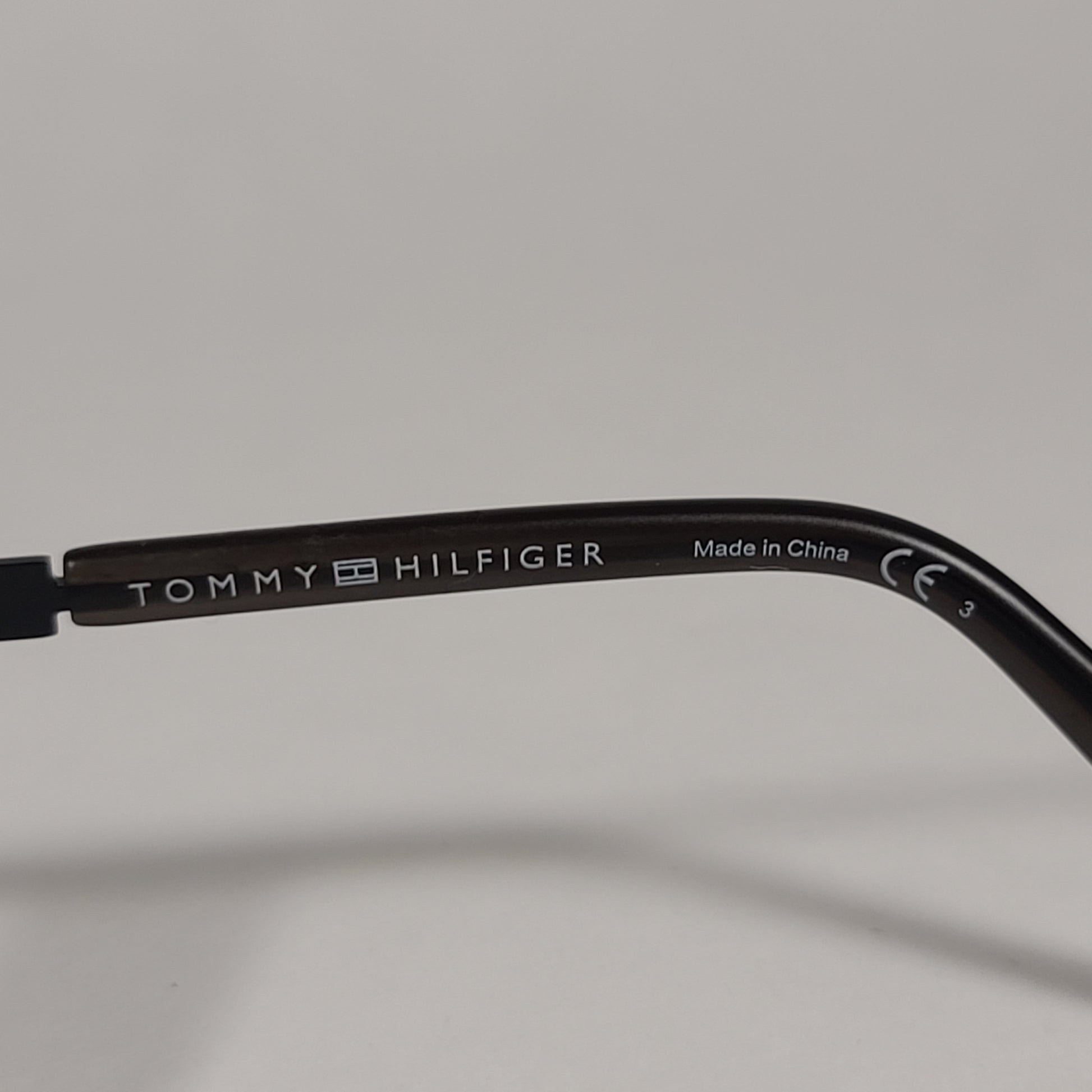 Tommy Hilfiger Vance Rectangular Sunglasses Black Gray Frame Gray Tinted Lens VANCE MM OM205 - Sunglasses