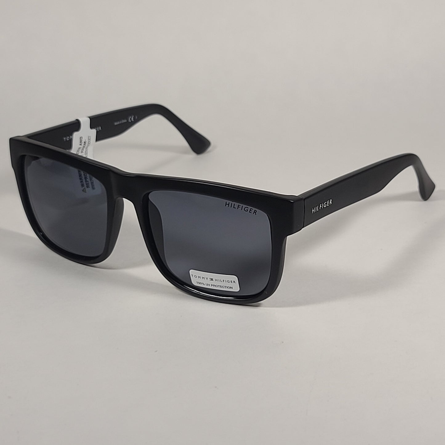 Tommy Hilfiger Wolf Square Sunglasses Matte Black Gray Tinted Lens WOLF MP OU562 - Sunglasses