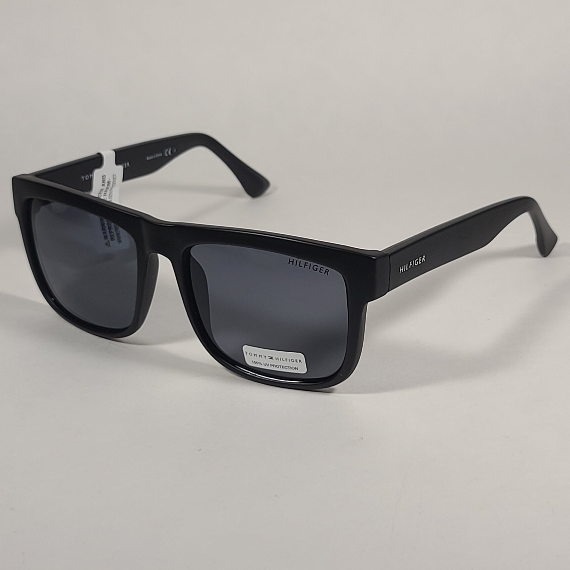 Tommy Hilfiger Wolf Square Sunglasses Matte Black Gray Tinted Lens WOLF MP OU562 - Sunglasses