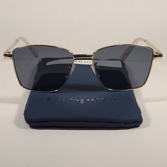 Le Specs Supastar Square Sunglasses Gold Tone Metal Frame Gray Tinted Lens LSP1902055 - Sunglasses