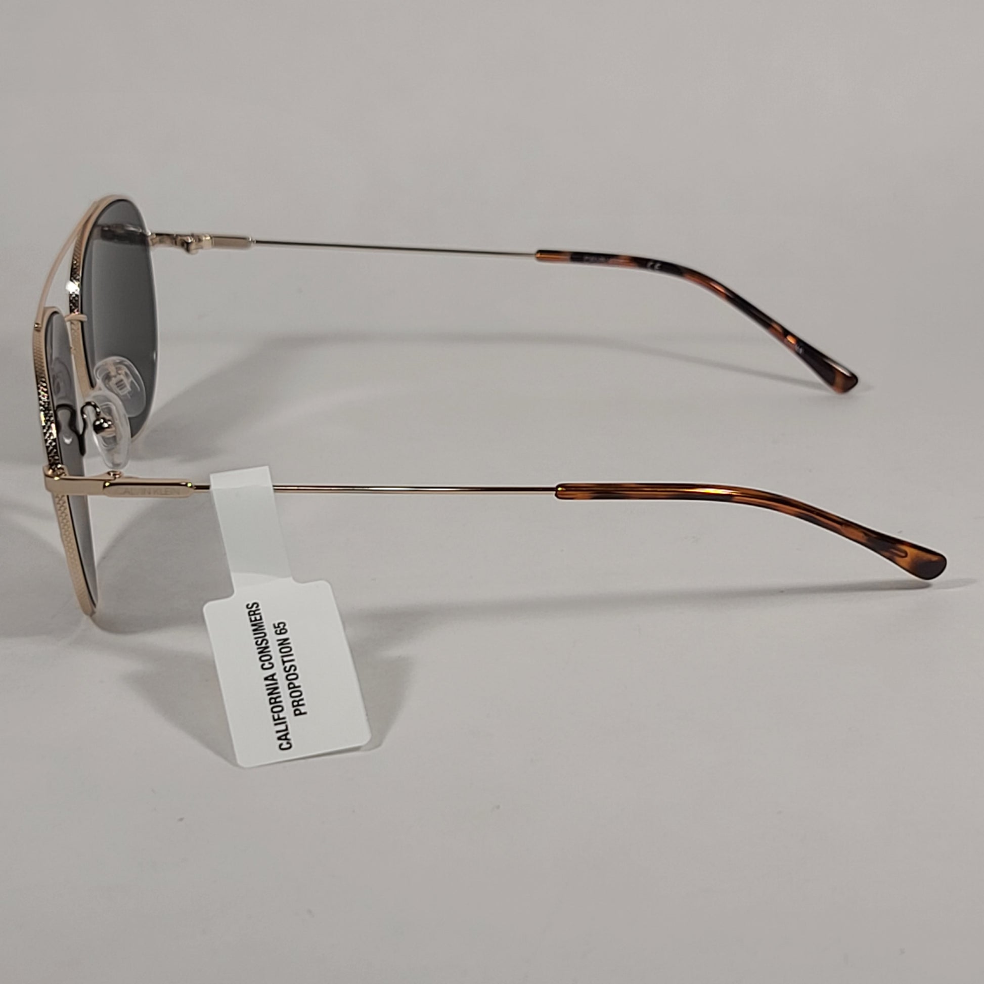 Calvin Klein CK20120S 717 Aviator Pilot Sunglasses Gold Frame Green Tinted Lens - Sunglasses