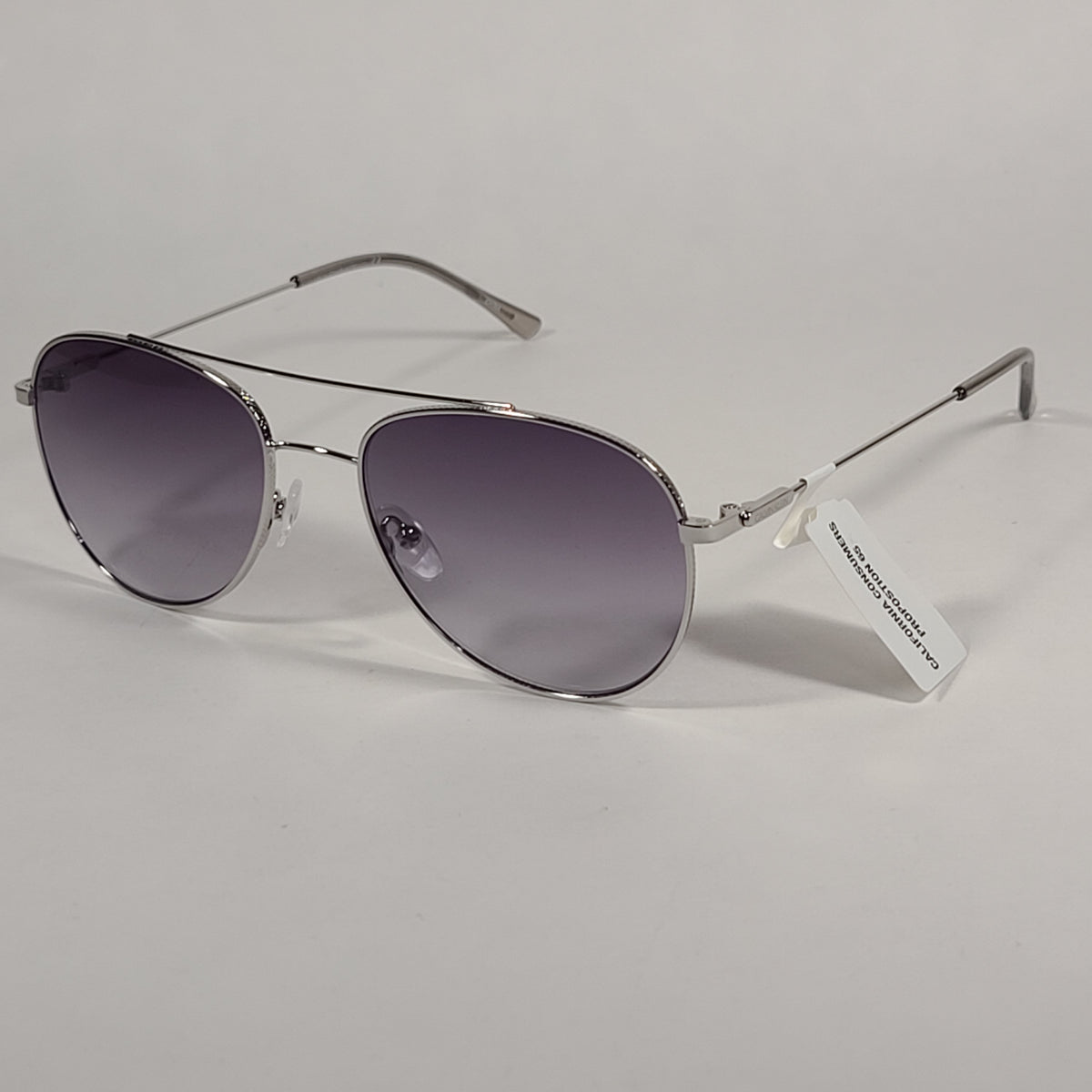 Calvin Klein CK20121S-045-57 Women\'s Aviator Sunglasses BRAND NEW Calvin Klein CK20120S 045 Aviator Pilot Sunglasses Silver  main image 4