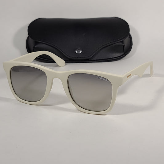 Carrera 6000/L Square Sunglasses Beige Ivory Optyl Frame Silver Mirror Lens 50mm - Sunglasses