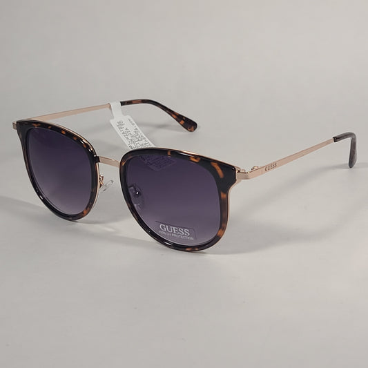 Guess Designer Sunglasses Brown Tortoise And Gold Frame Gray Smoke Gradient Lens GF0379 52B - Sunglasses