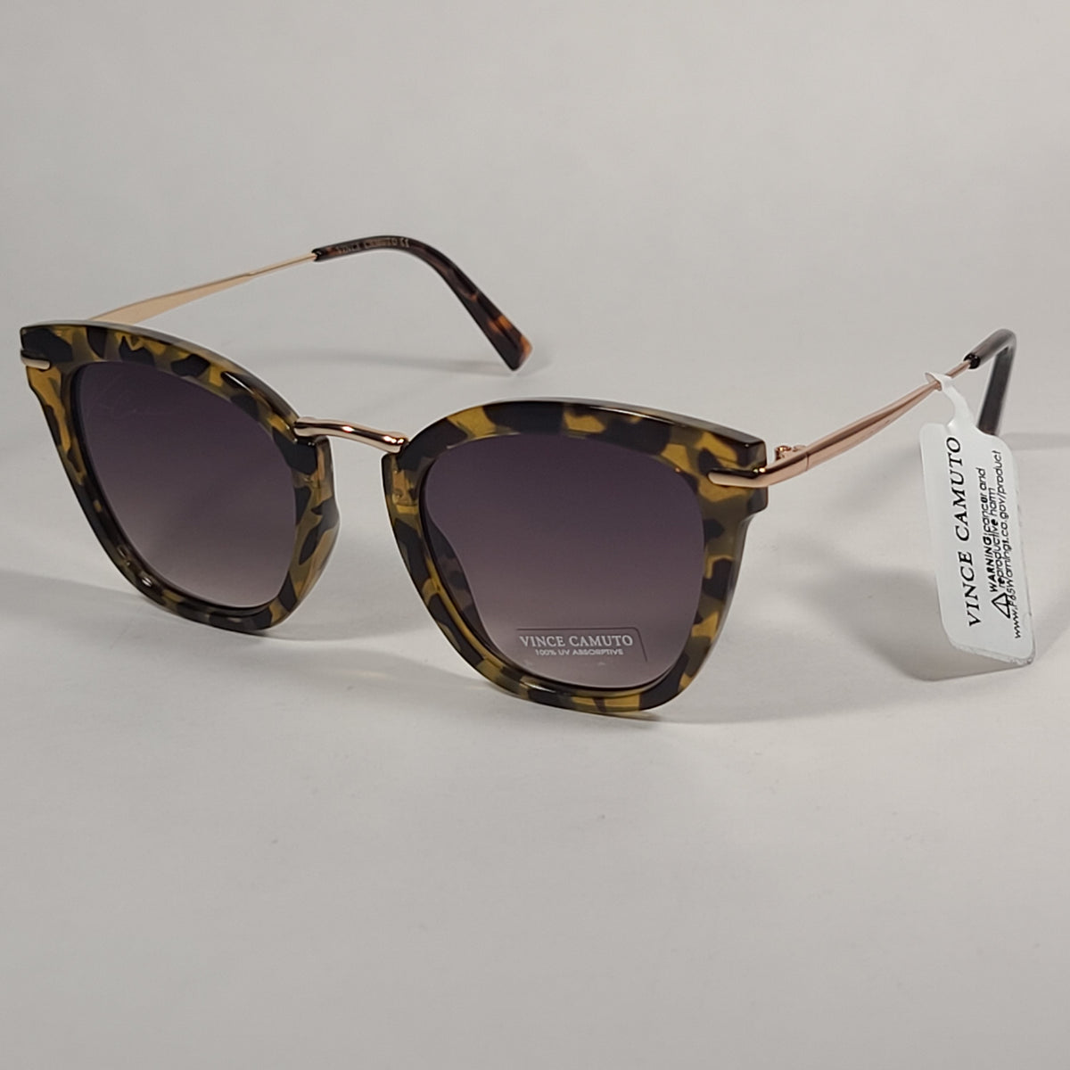 Vince Camuto Sunglasses Print&Gold Amazon.com: Vince Camuto VC1000 Chic Vented Metal 100% UV  main image 4