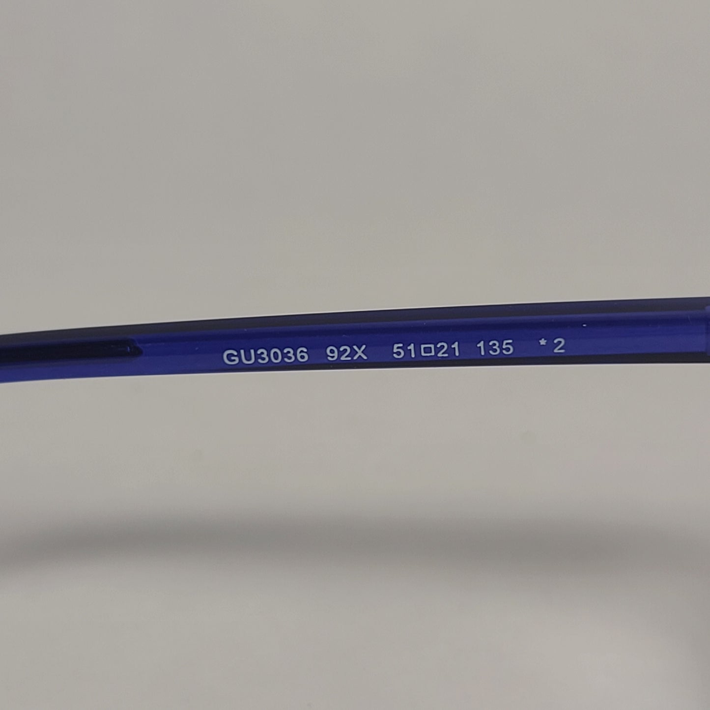 Guess Round Sunglasses GU3036 92X Blue And Silver Frame Blue Flash Mirror Lens - Sunglasses