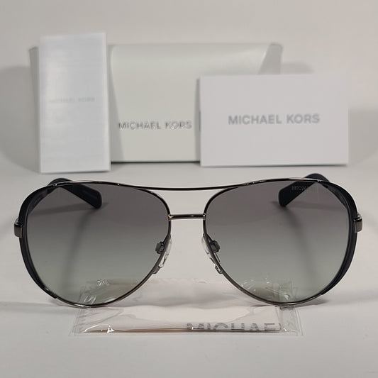 Michael Kors Chelsea Aviator Sunglasses Gunmetal Black Frame Gray Gradient Lens MK 5004 - Sunglasses