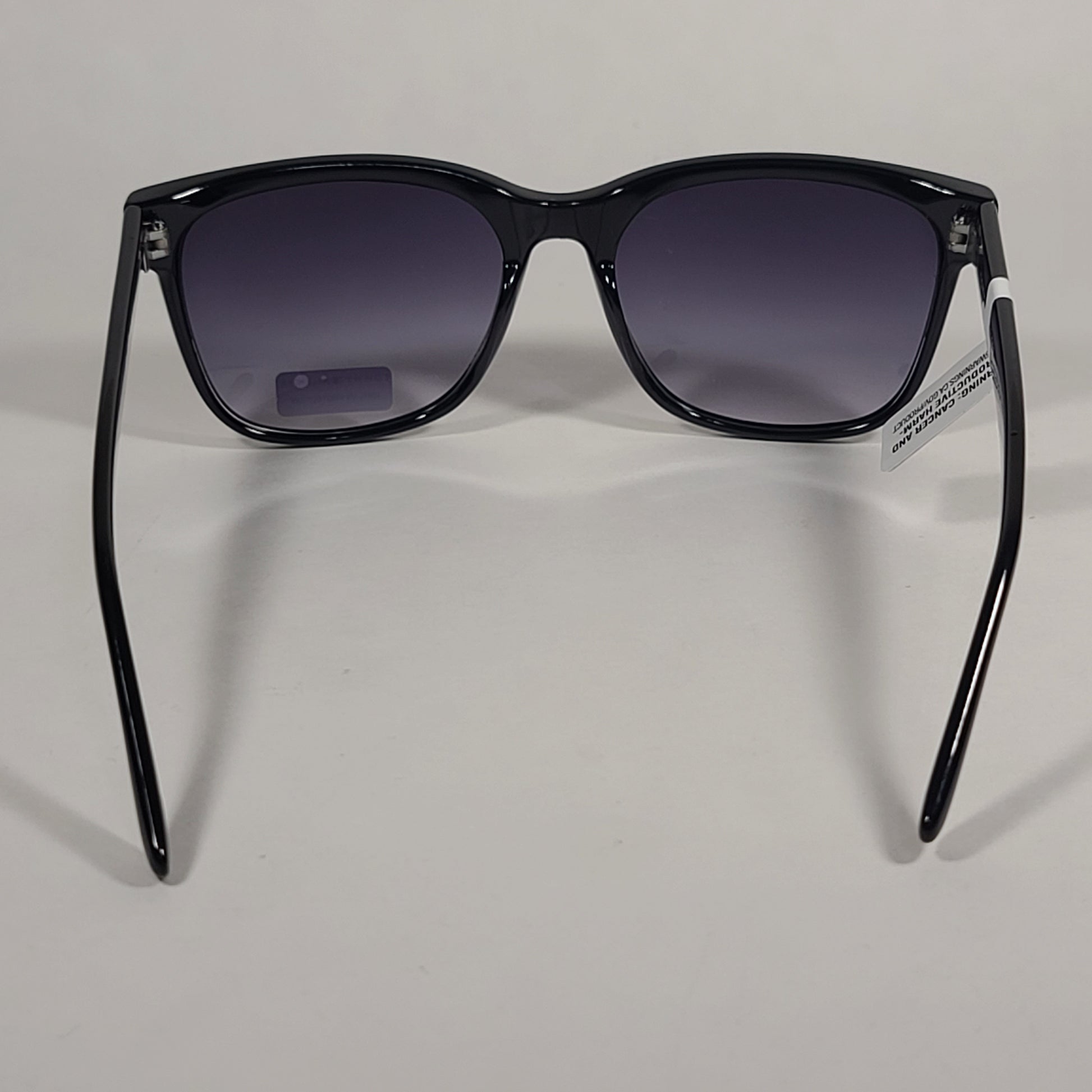 Tommy Hilfiger Lilly Square Sunglasses Shiny Black Frame Smoke Gradient Lens LILLY WP OL481 - Sunglasses