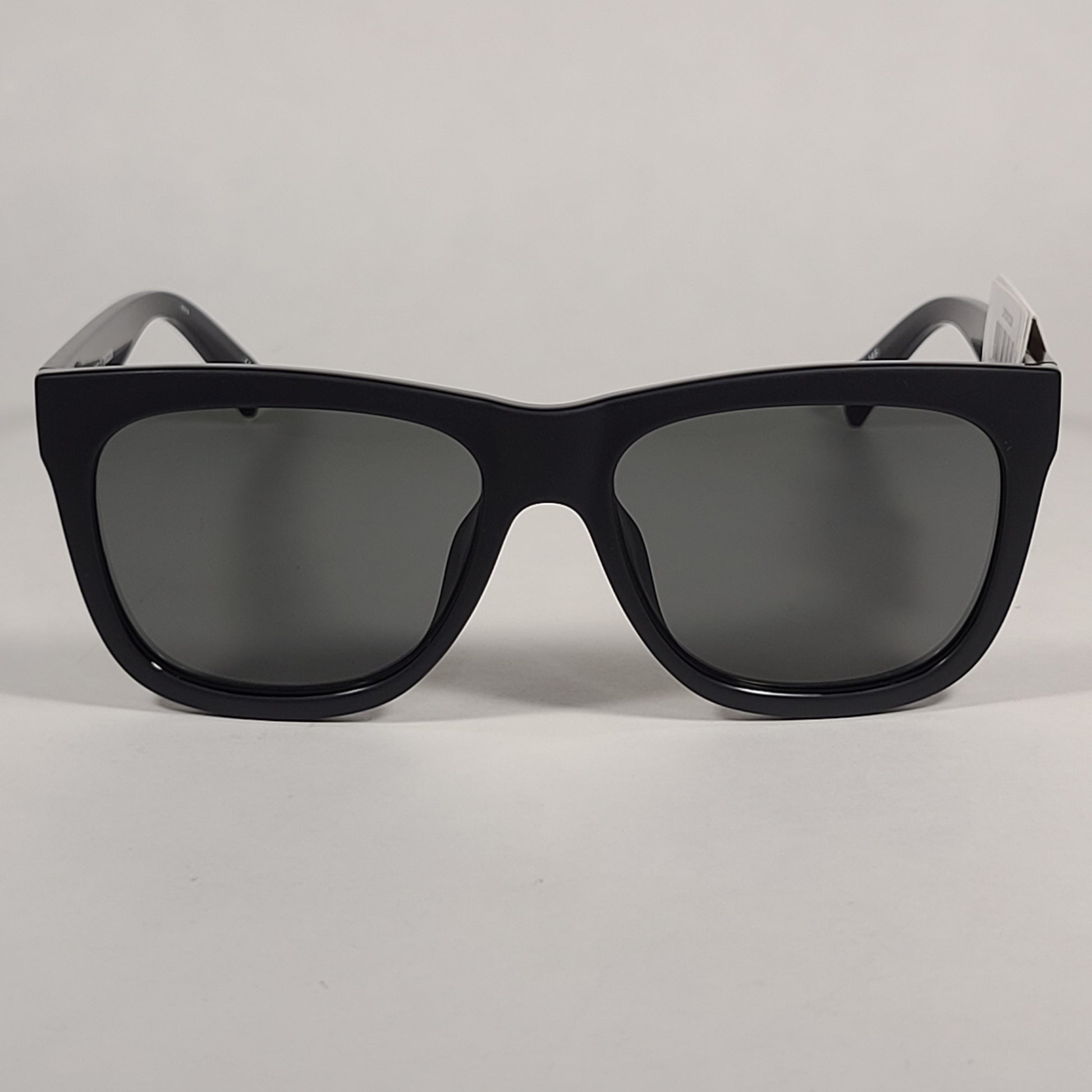Le Specs High Hopes Square Sunglasses Matte Black Frame Gray Green Tinted Lens LSP2002226 MATTE BLACK - Sunglasses