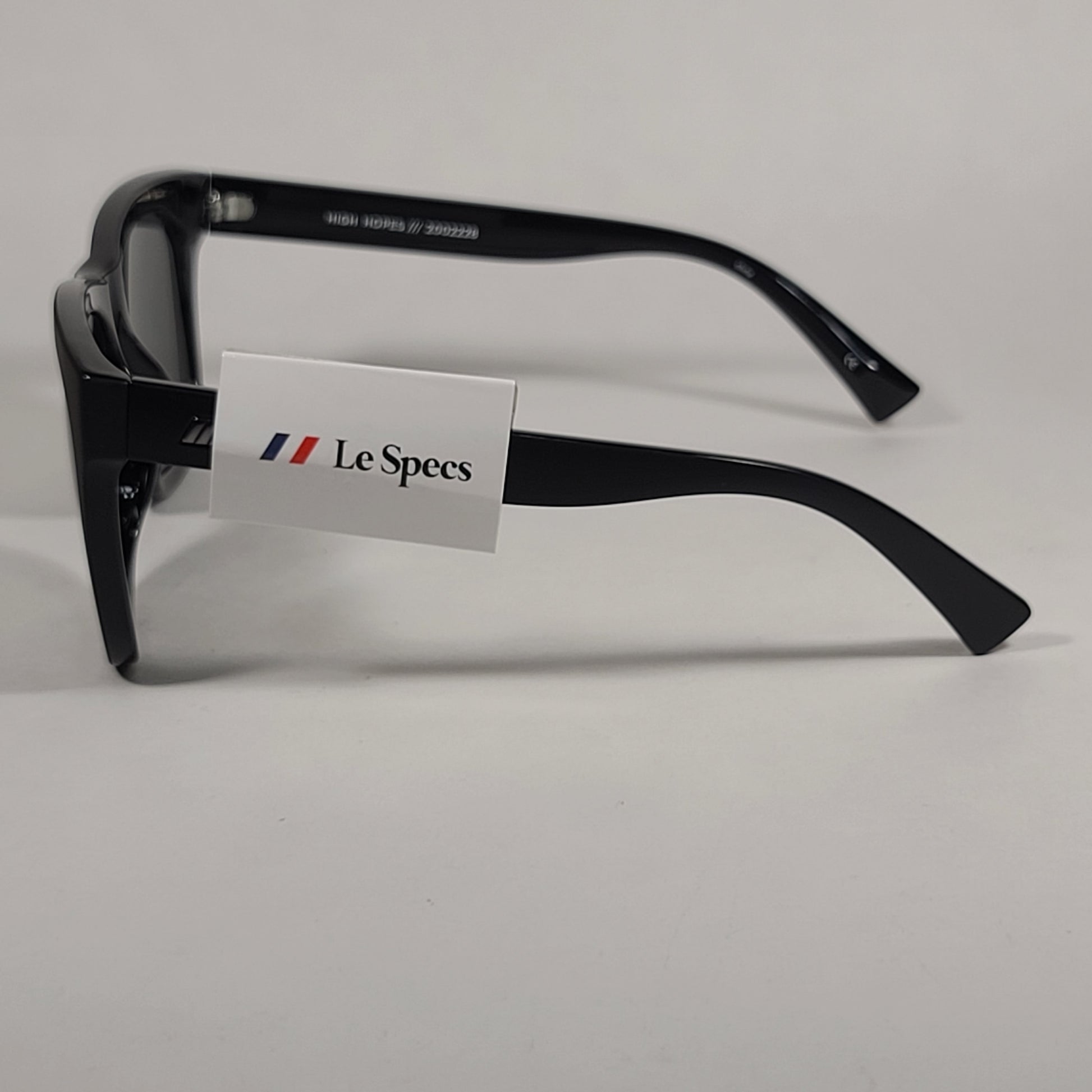 Le Specs High Hopes Square Sunglasses Matte Black Frame Gray Green Tinted Lens LSP2002226 MATTE BLACK - Sunglasses