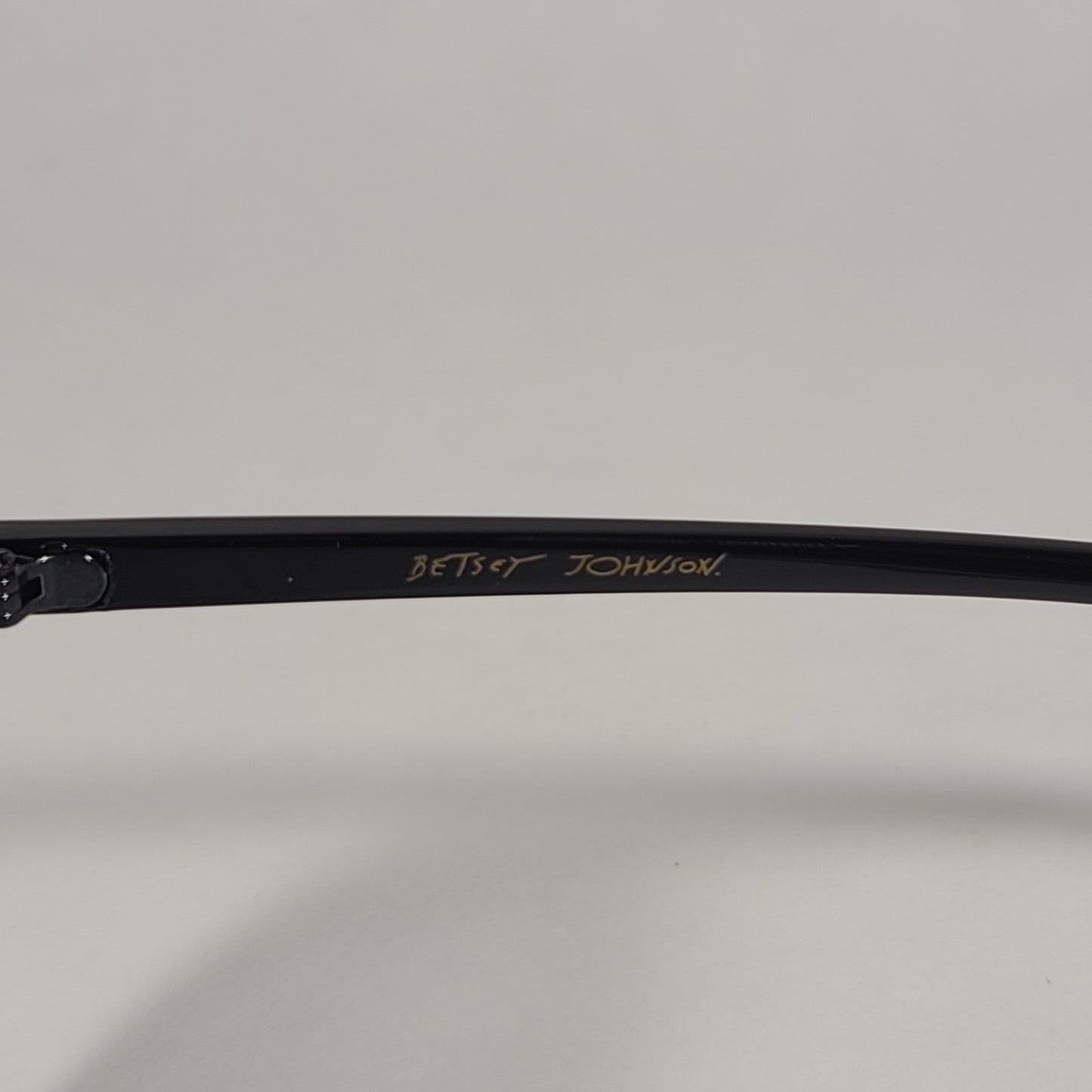 Betsey Johnson Heart Shape Sunglasses Shiny Black Frame Gray Tinted Lens - Sunglasses
