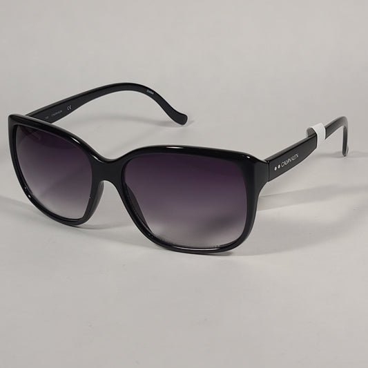 Calvin Klein Butterfly Sunglasses CK20518S 001 Shiny Black Frame Smoke Gradient Lens - Sunglasses
