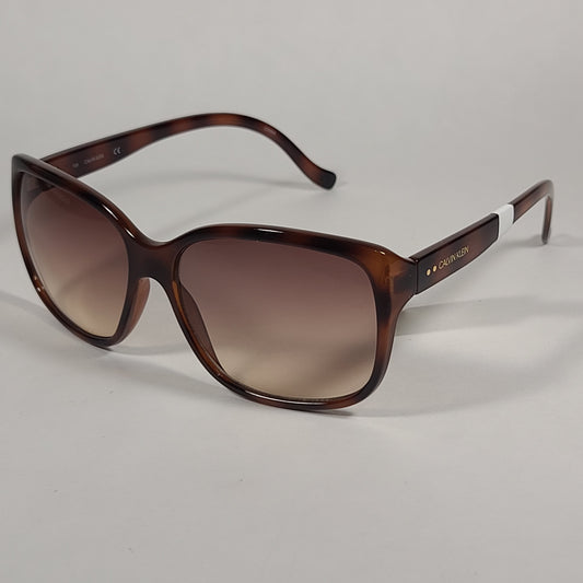 Calvin Klein Butterfly Sunglasses CK20518S 235 Brown Tortoise Frame Brown Gradient Lens - Sunglasses