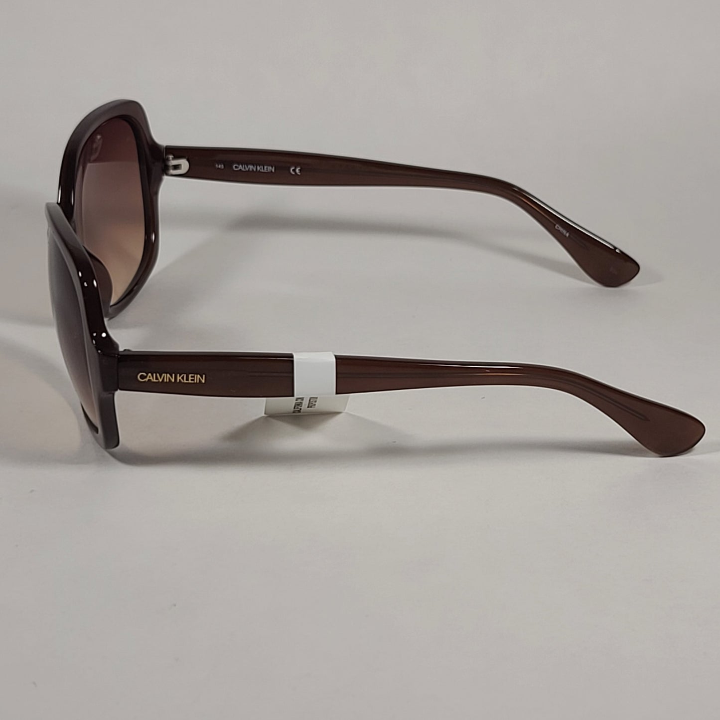 Calvin Klein Oversize Sunglasses CK19538S 210 Brown Frame Brown Gradient Lens - Sunglasses