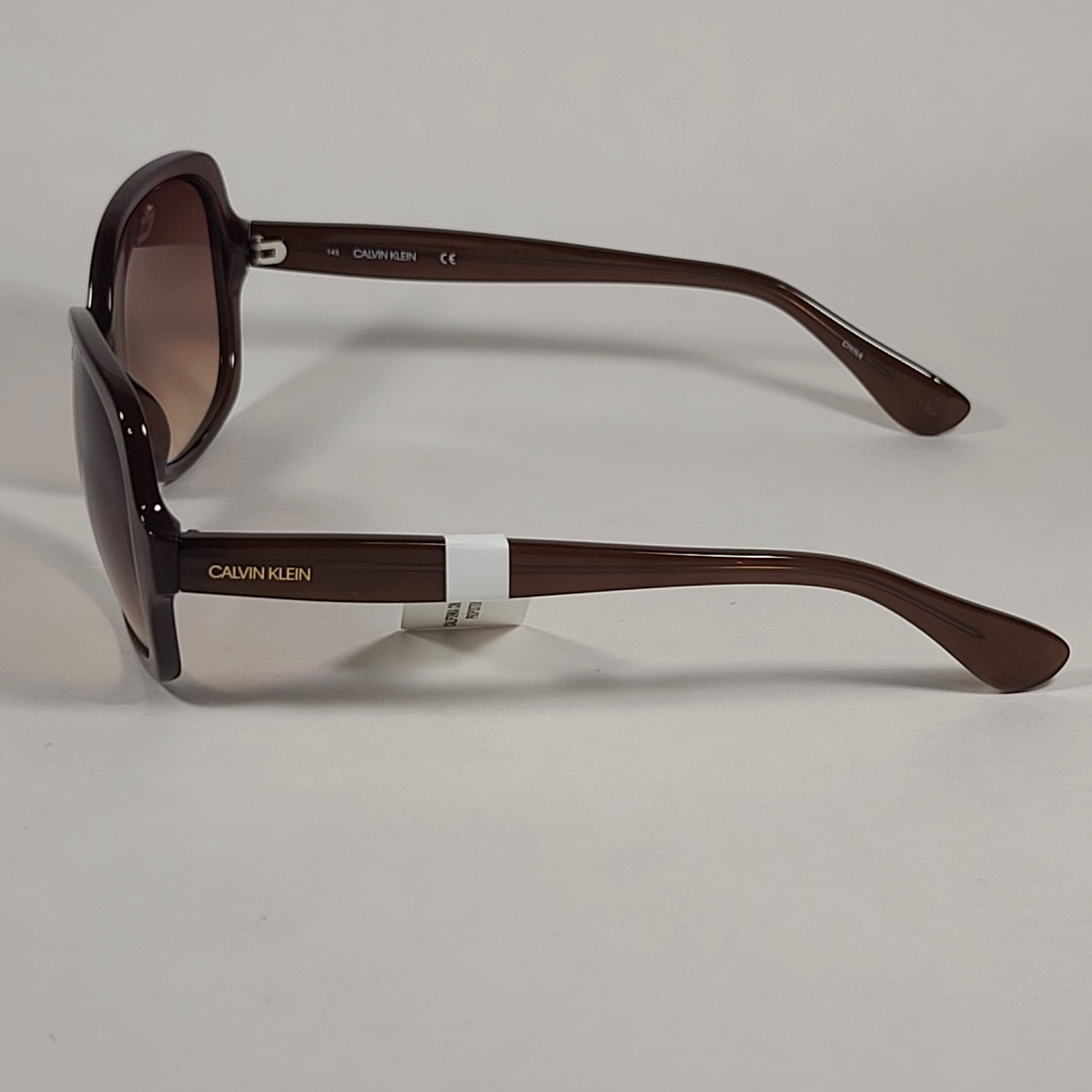 Calvin Klein Oversize Sunglasses CK19538S 210 Brown Frame Brown Gradient Lens - Sunglasses