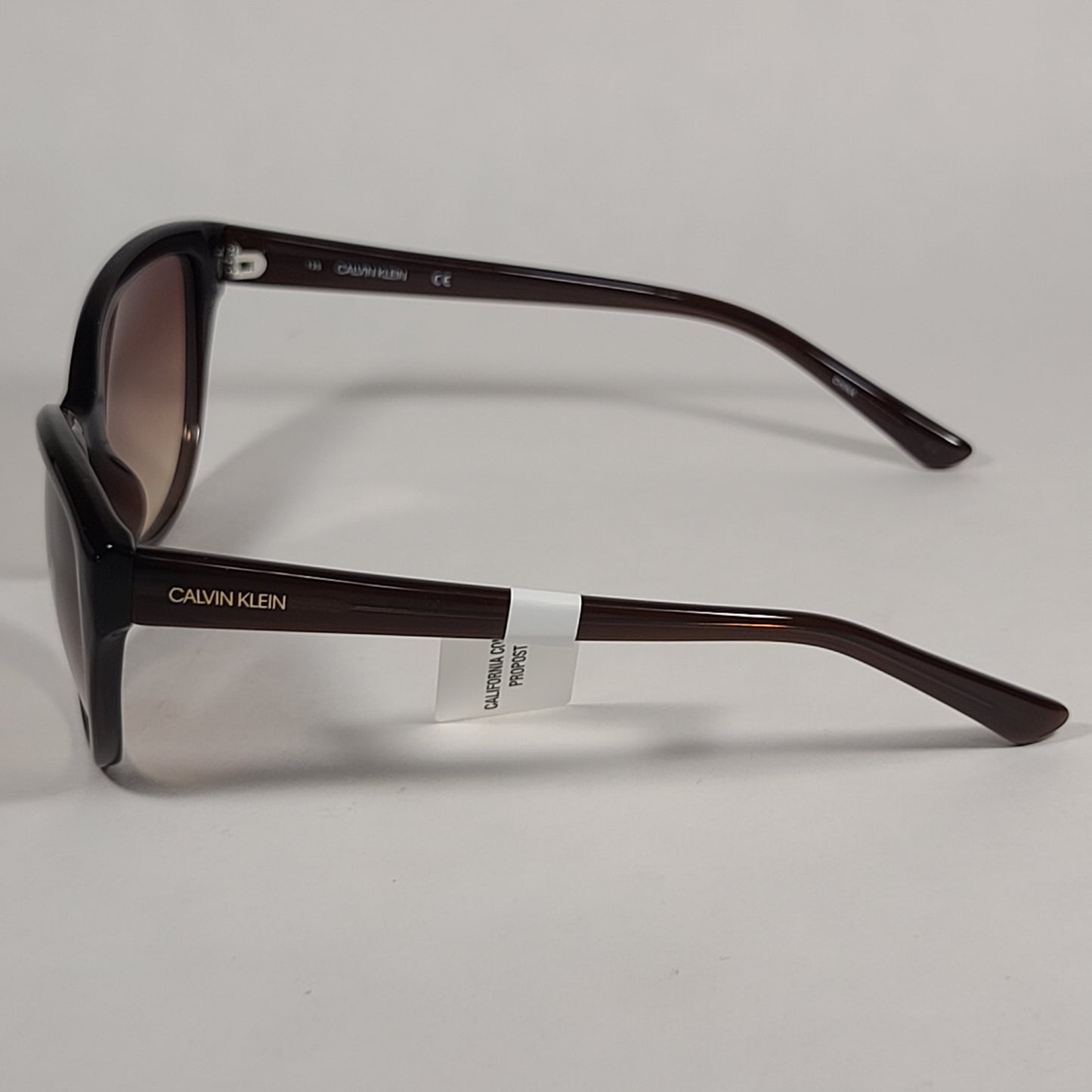 Calvin Klein Cat Eye Sunglasses CK19536S 210 Brown Frame Gradient Lens - Sunglasses