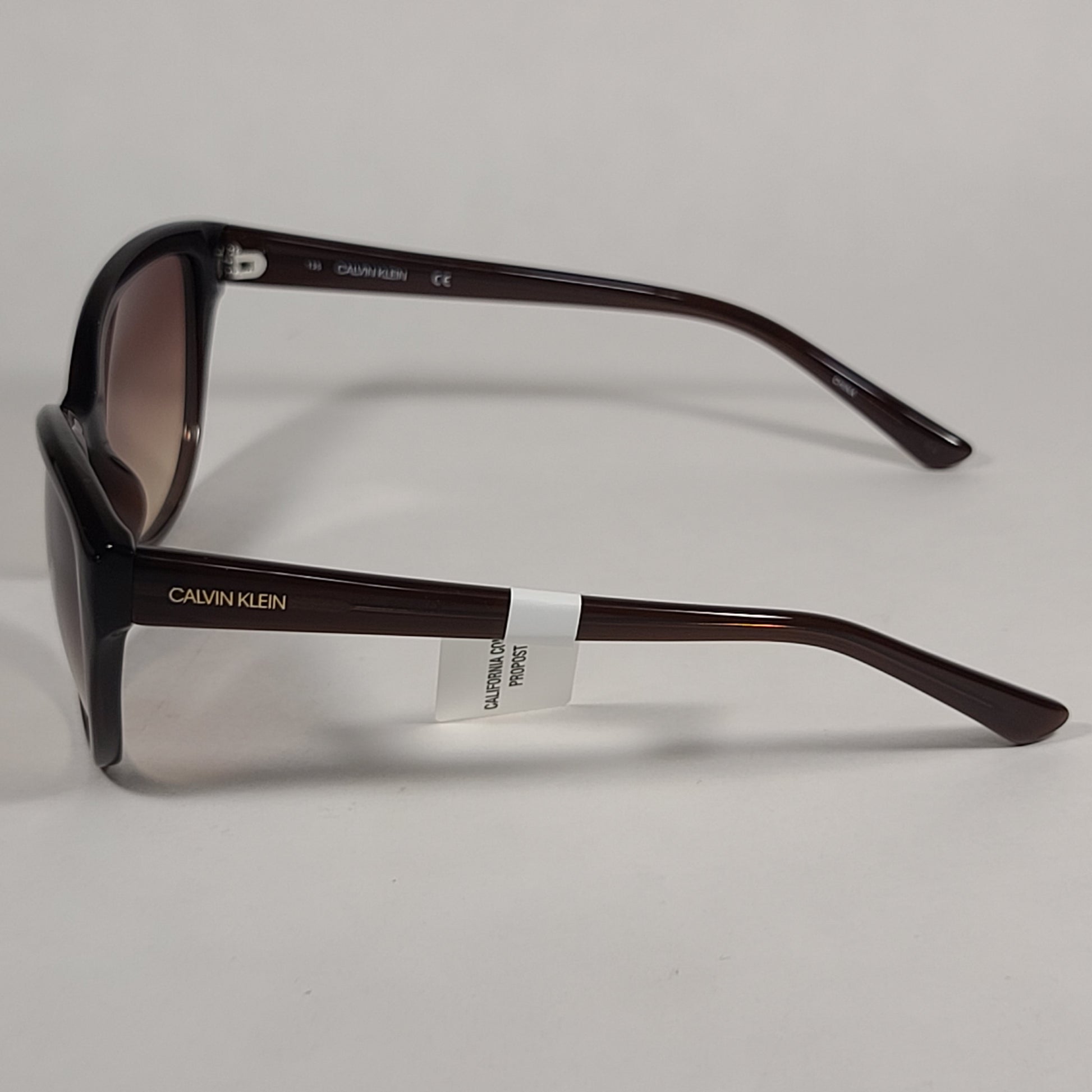 Calvin Klein Cat Eye Sunglasses CK19536S 210 Brown Frame Gradient Lens - Sunglasses