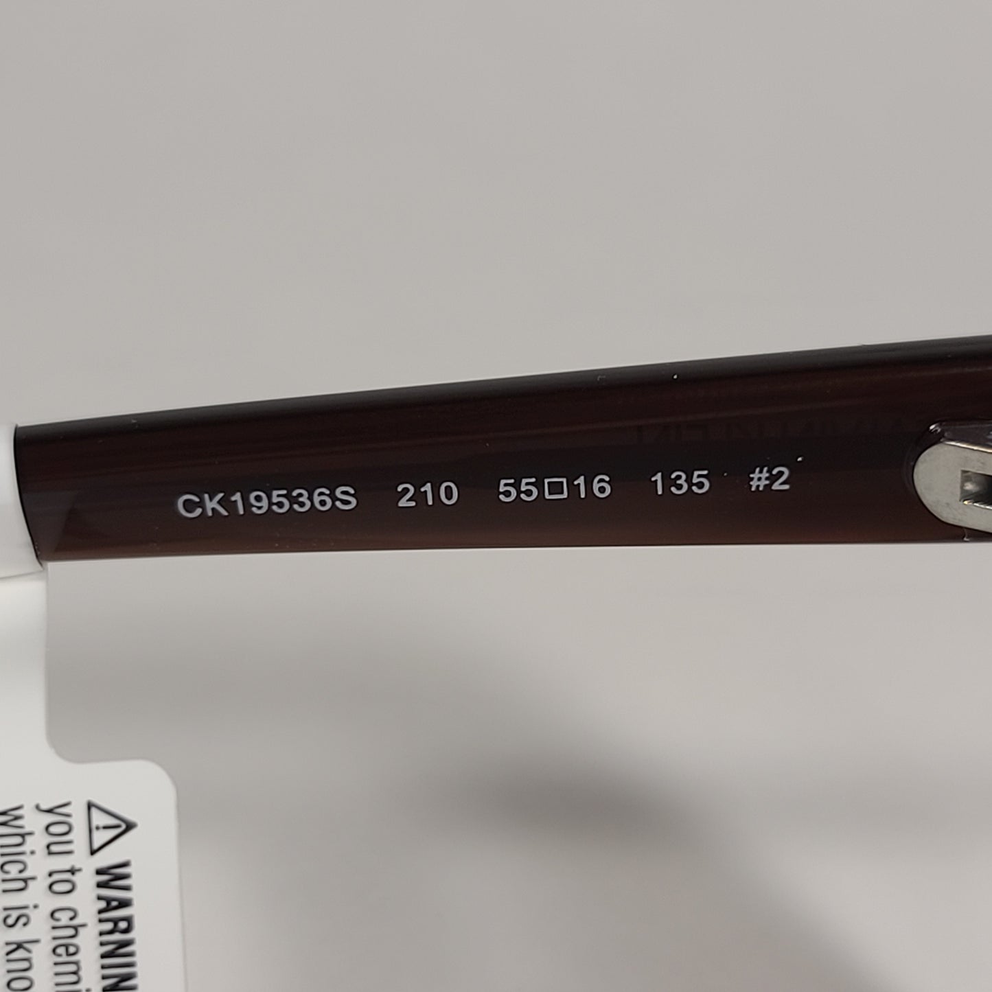 Calvin Klein Cat Eye Sunglasses CK19536S 210 Brown Frame Gradient Lens - Sunglasses