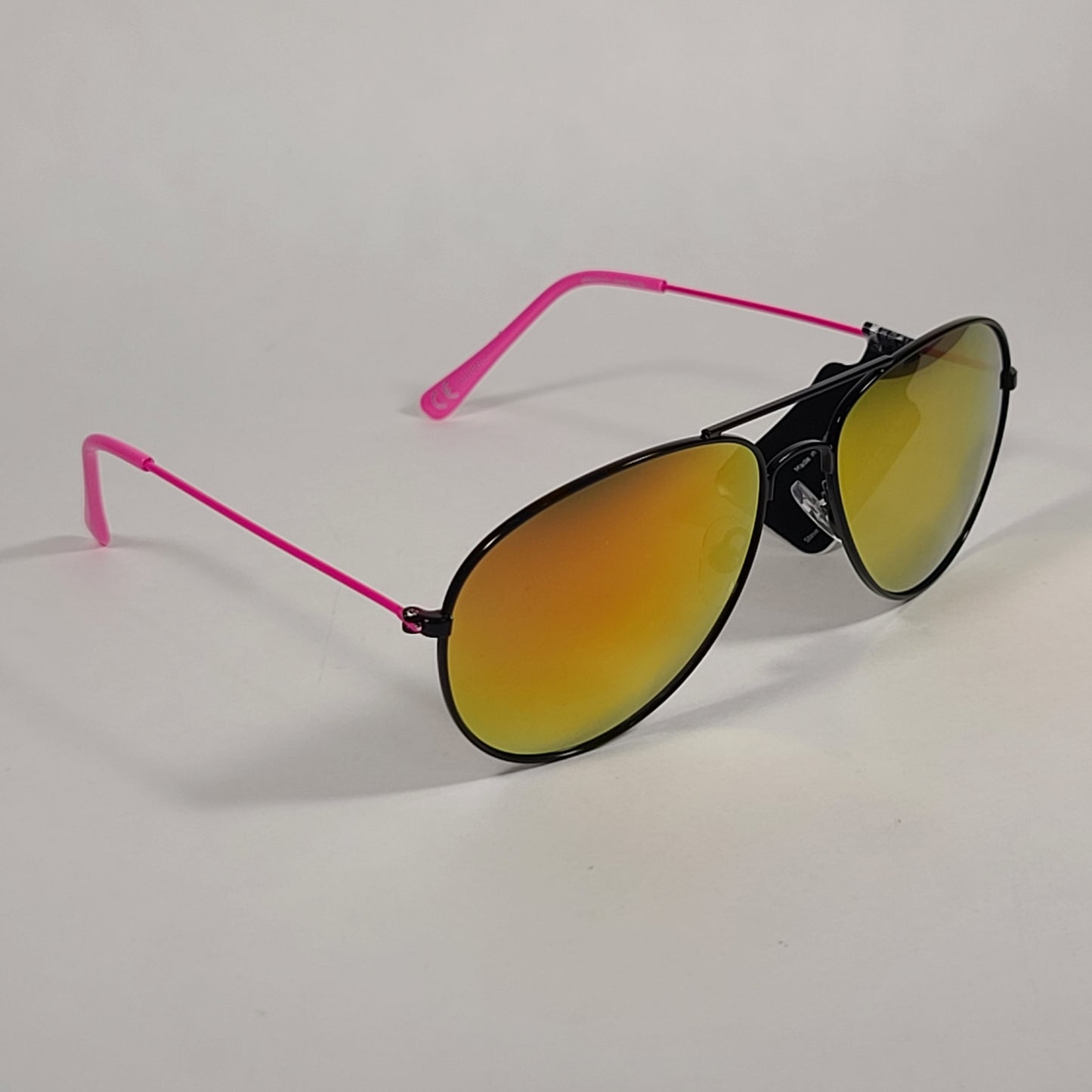 Steve Madden Women’s Aviator Sunglasses Multi Color Mirror SM492201 NEON PINK - Sunglasses