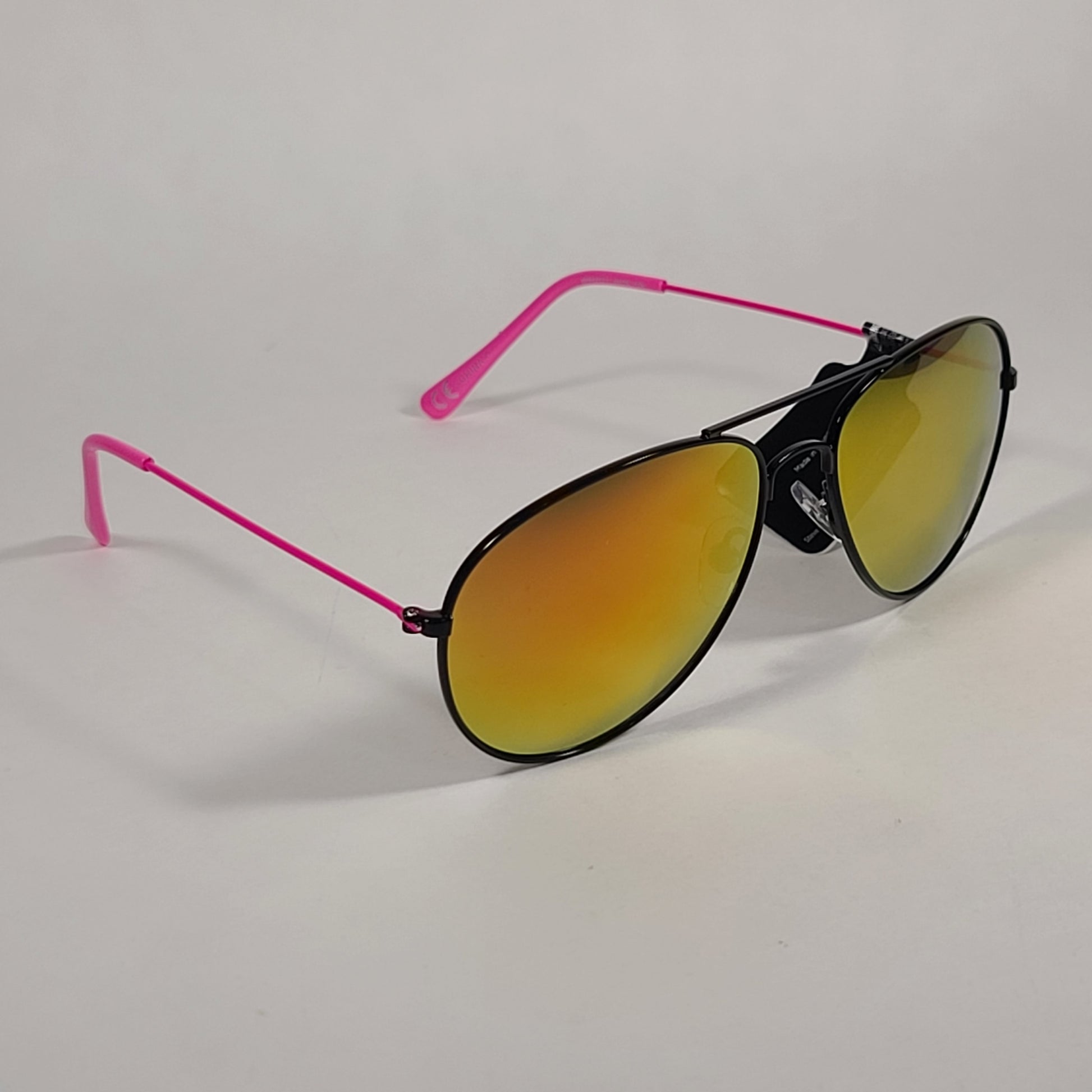 Steve Madden Women’s Aviator Sunglasses Multi Color Mirror SM492201 NEON PINK - Sunglasses
