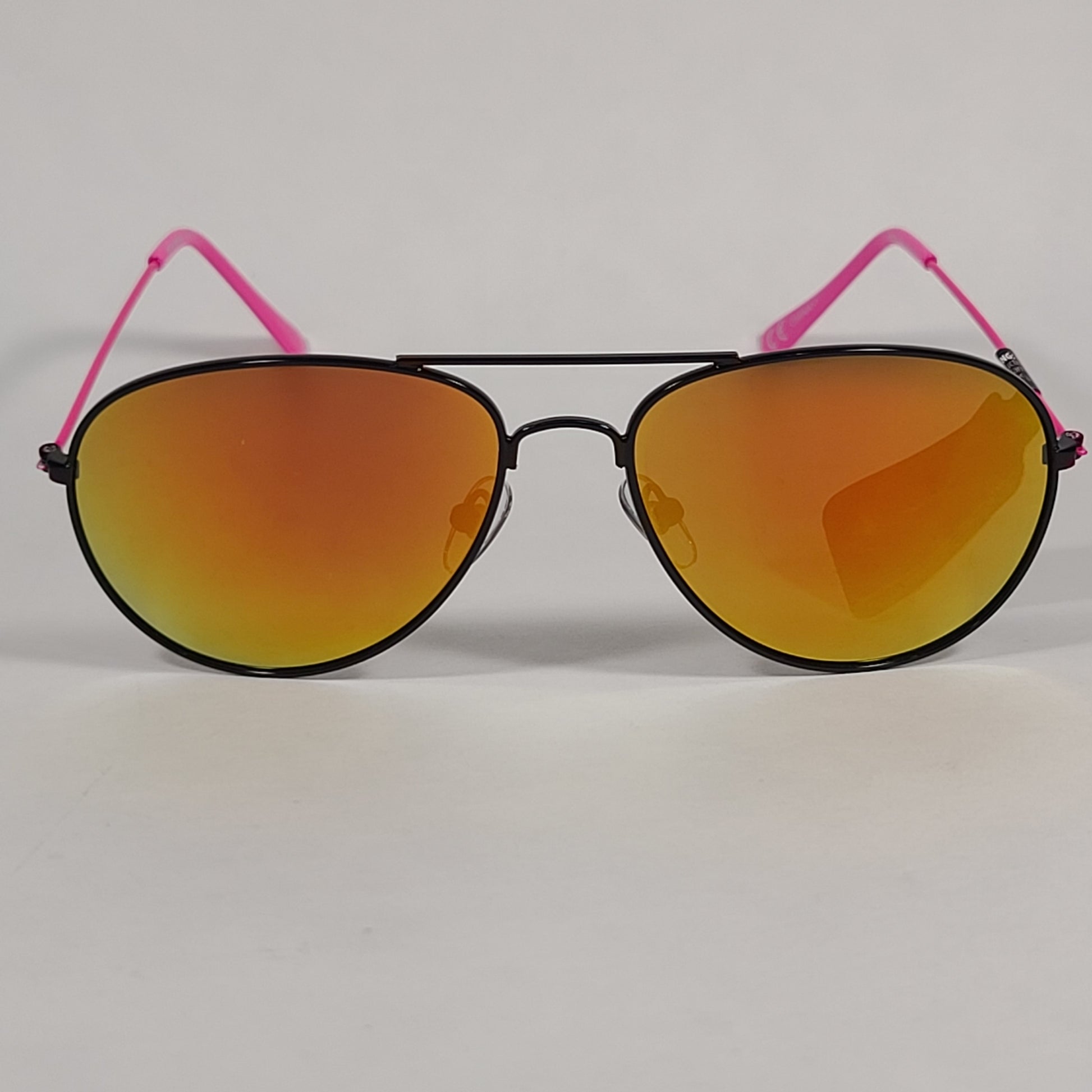 Steve Madden Women’s Aviator Sunglasses Multi Color Mirror SM492201 NEON PINK - Sunglasses