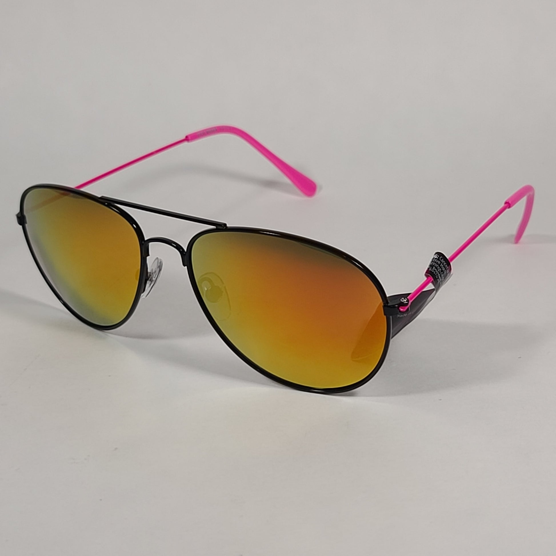 Steve Madden Women’s Aviator Sunglasses Multi Color Mirror SM492201 NEON PINK - Sunglasses
