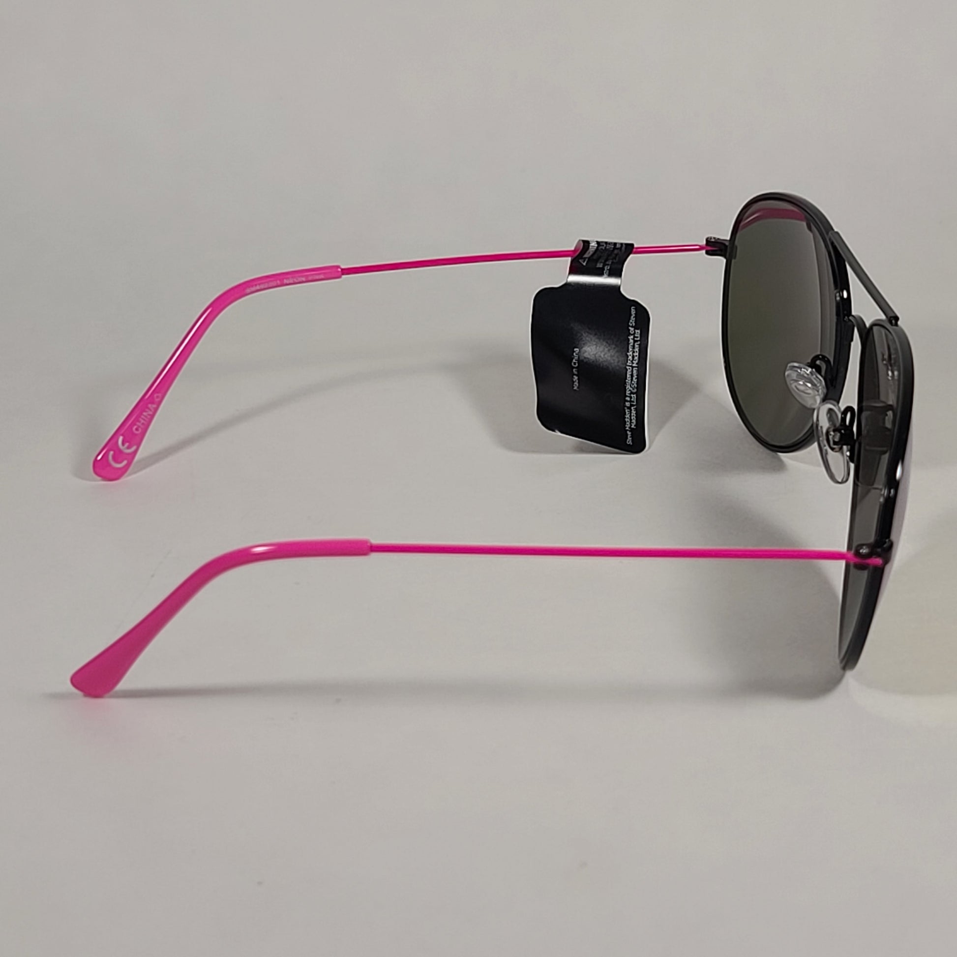 Steve Madden Women’s Aviator Sunglasses Multi Color Mirror SM492201 NEON PINK - Sunglasses
