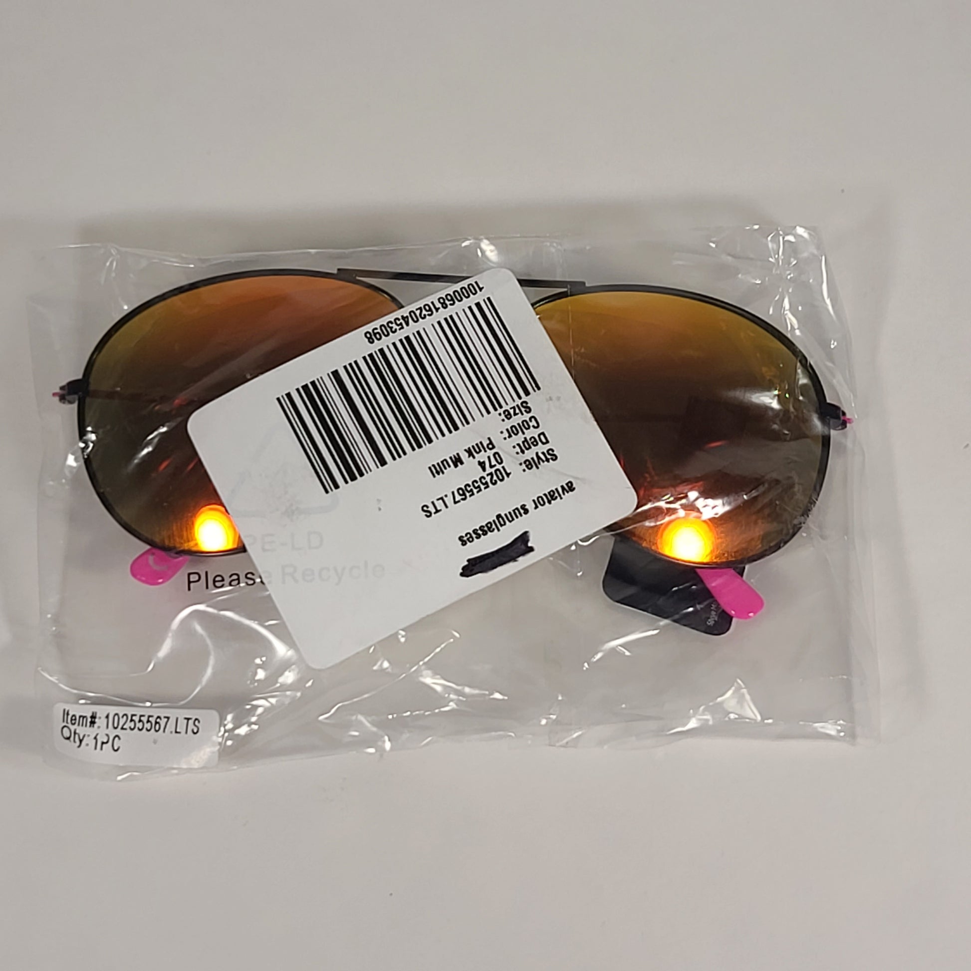 Steve Madden Women’s Aviator Sunglasses Multi Color Mirror SM492201 NEON PINK - Sunglasses