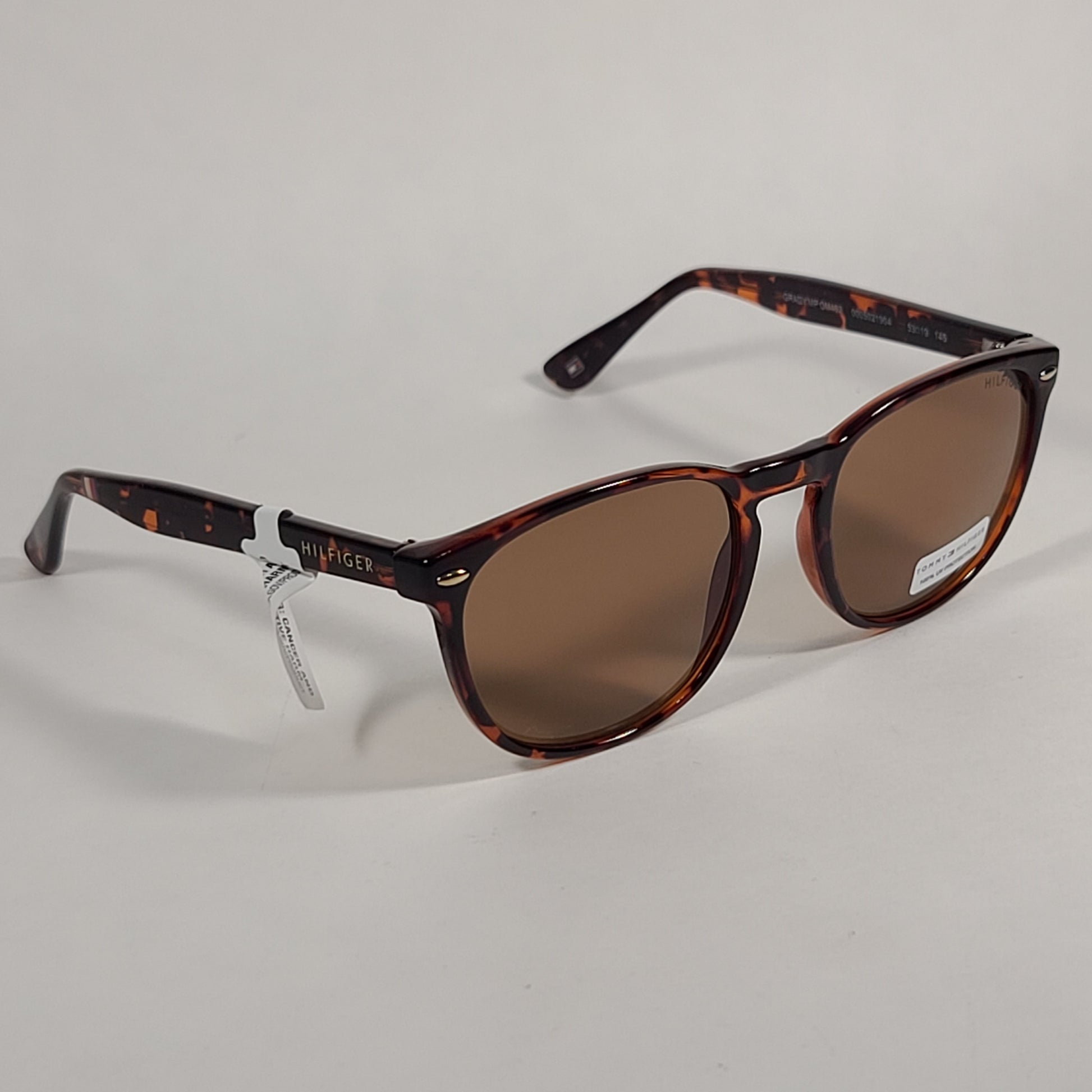 Tommy Hilfiger Grady Keyhole Sunglasses Brown Tortoise Frame Brown Lens GRADY MP OM462 - Sunglasses