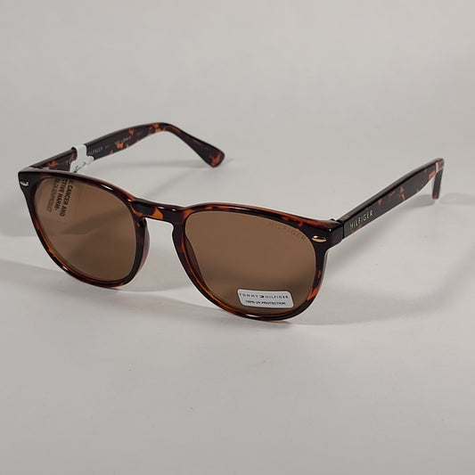 Tommy Hilfiger Grady Keyhole Sunglasses Brown Tortoise Frame Brown Lens GRADY MP OM462 - Sunglasses