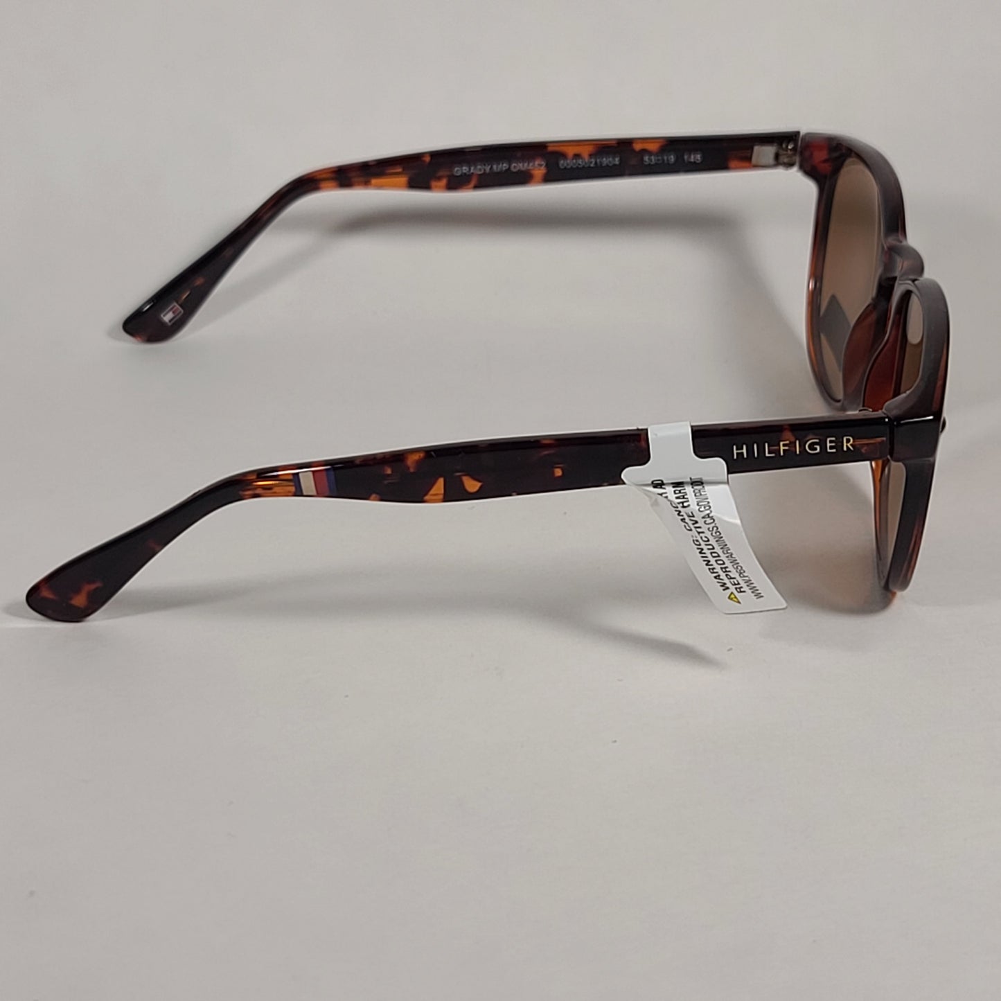 Tommy Hilfiger Grady Keyhole Sunglasses Brown Tortoise Frame Brown Lens GRADY MP OM462 - Sunglasses