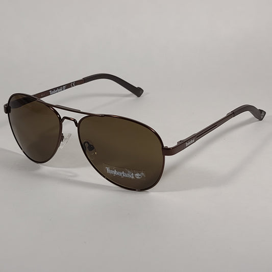Timberland Aviator Sunglasses Brown Frame Brown Tinted Lens TB7147 49E - Sunglasses