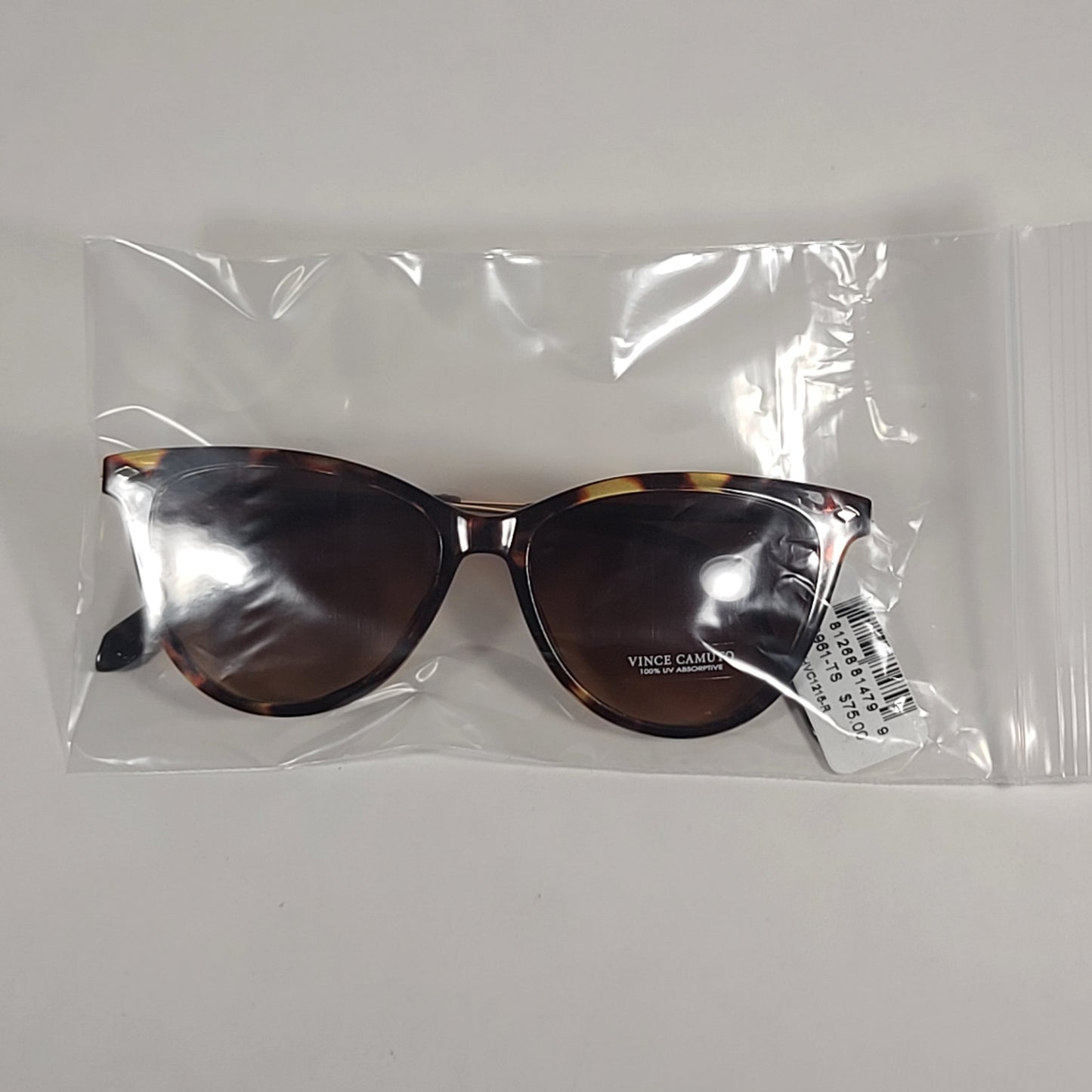 Vince Camuto Cat Eye Sunglasses Gold and Tortoise Frame Brown Gradient Lens VC961 TS - Sunglasses