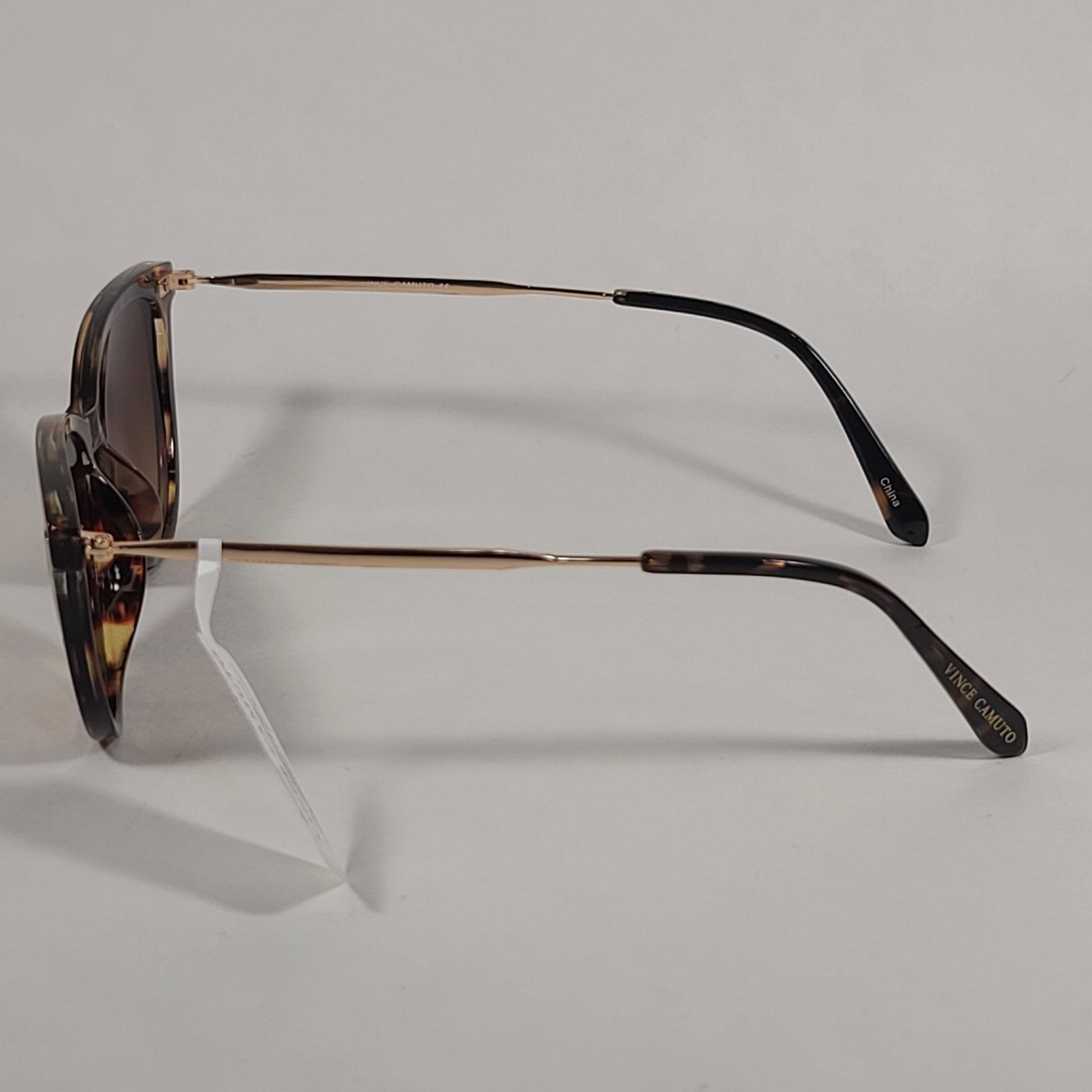 Vince Camuto Cat Eye Sunglasses Gold and Tortoise Frame Brown Gradient Lens VC961 TS - Sunglasses