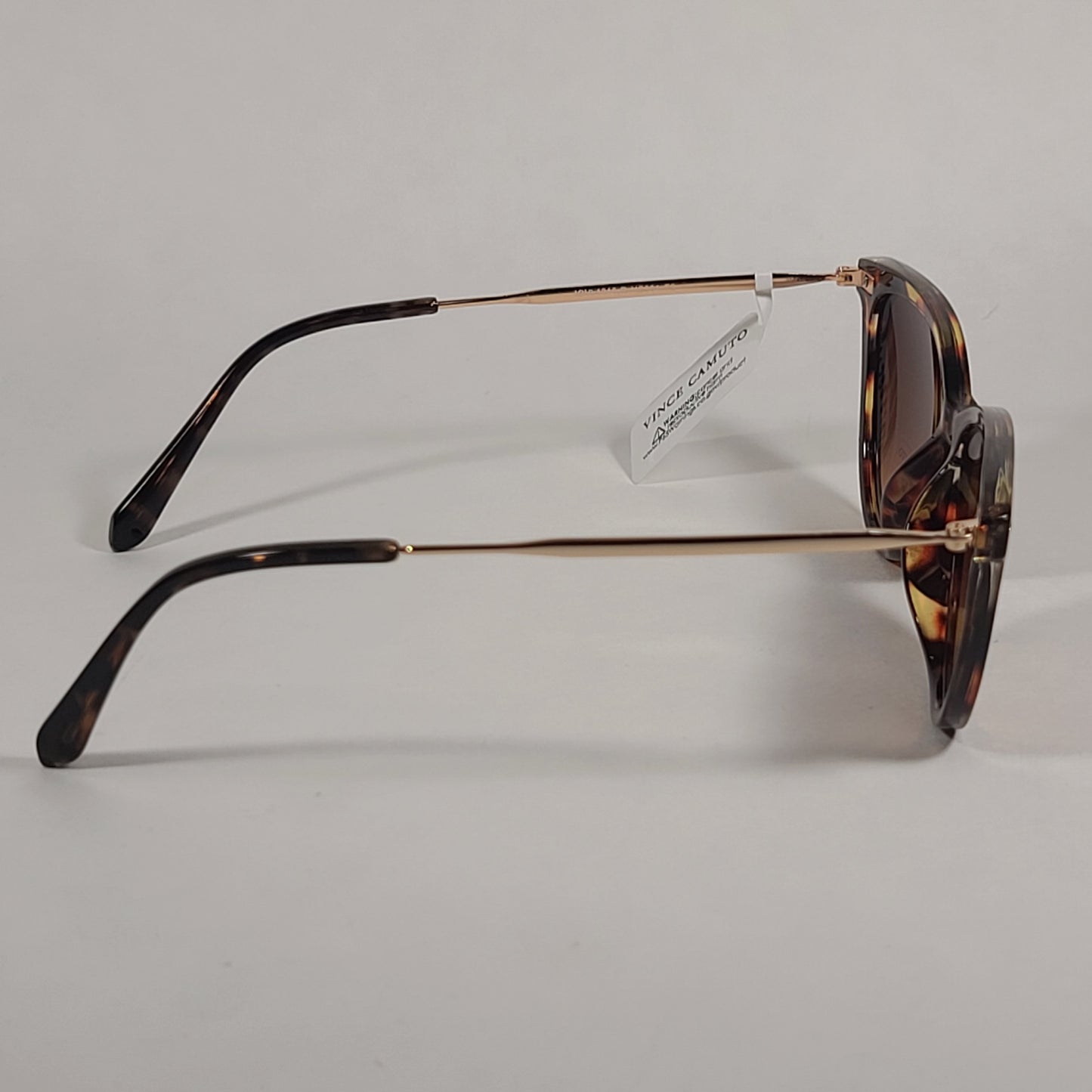 Vince Camuto Cat Eye Sunglasses Gold and Tortoise Frame Brown Gradient Lens VC961 TS - Sunglasses