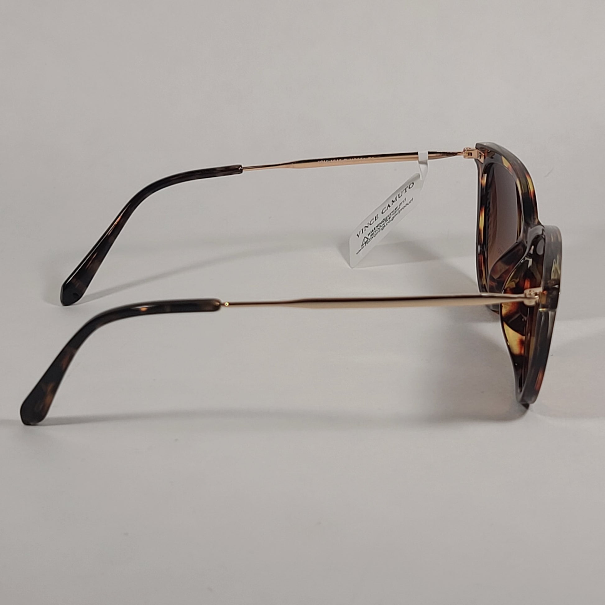 Vince Camuto Cat Eye Sunglasses Gold and Tortoise Frame Brown Gradient Lens VC961 TS - Sunglasses